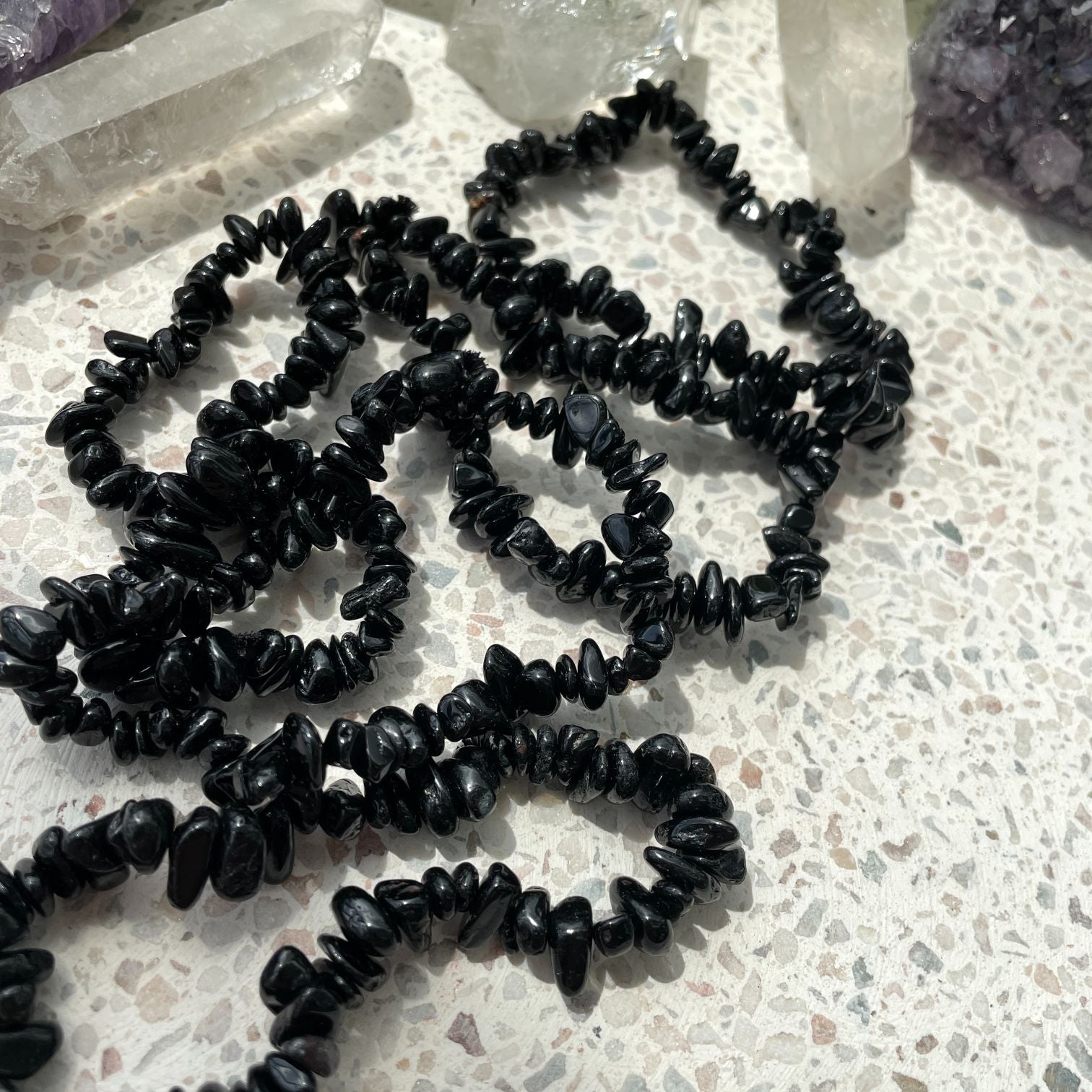 Black Tourmaline Chip Bracelet Q1/A