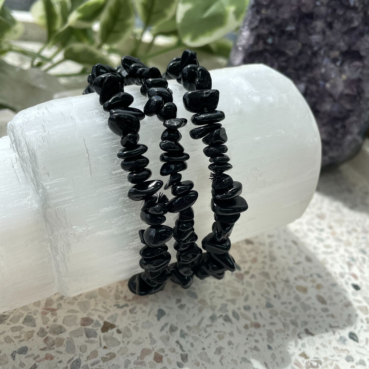 Black Tourmaline Chip Bracelet Q1/A