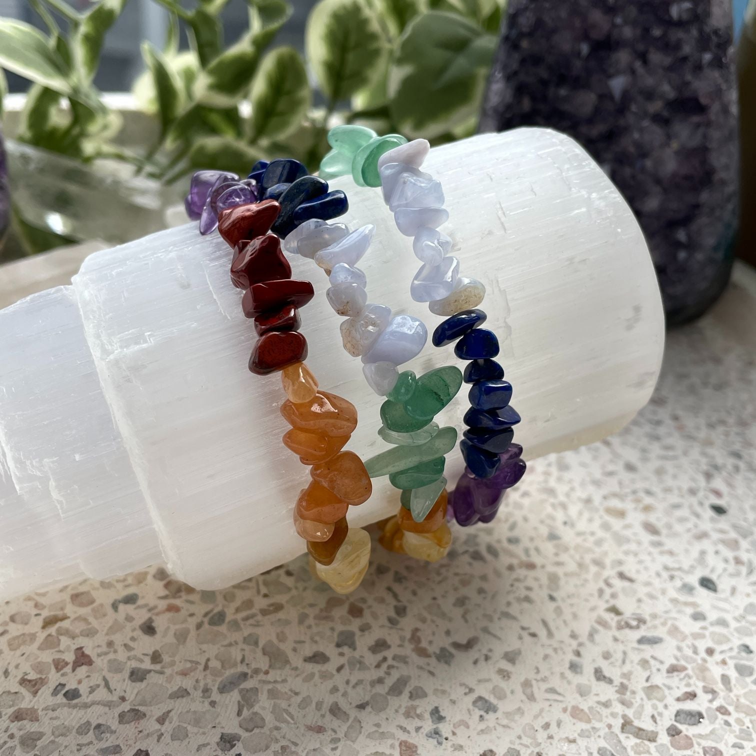 Seven Chakra Chip Bracelet Q1/A