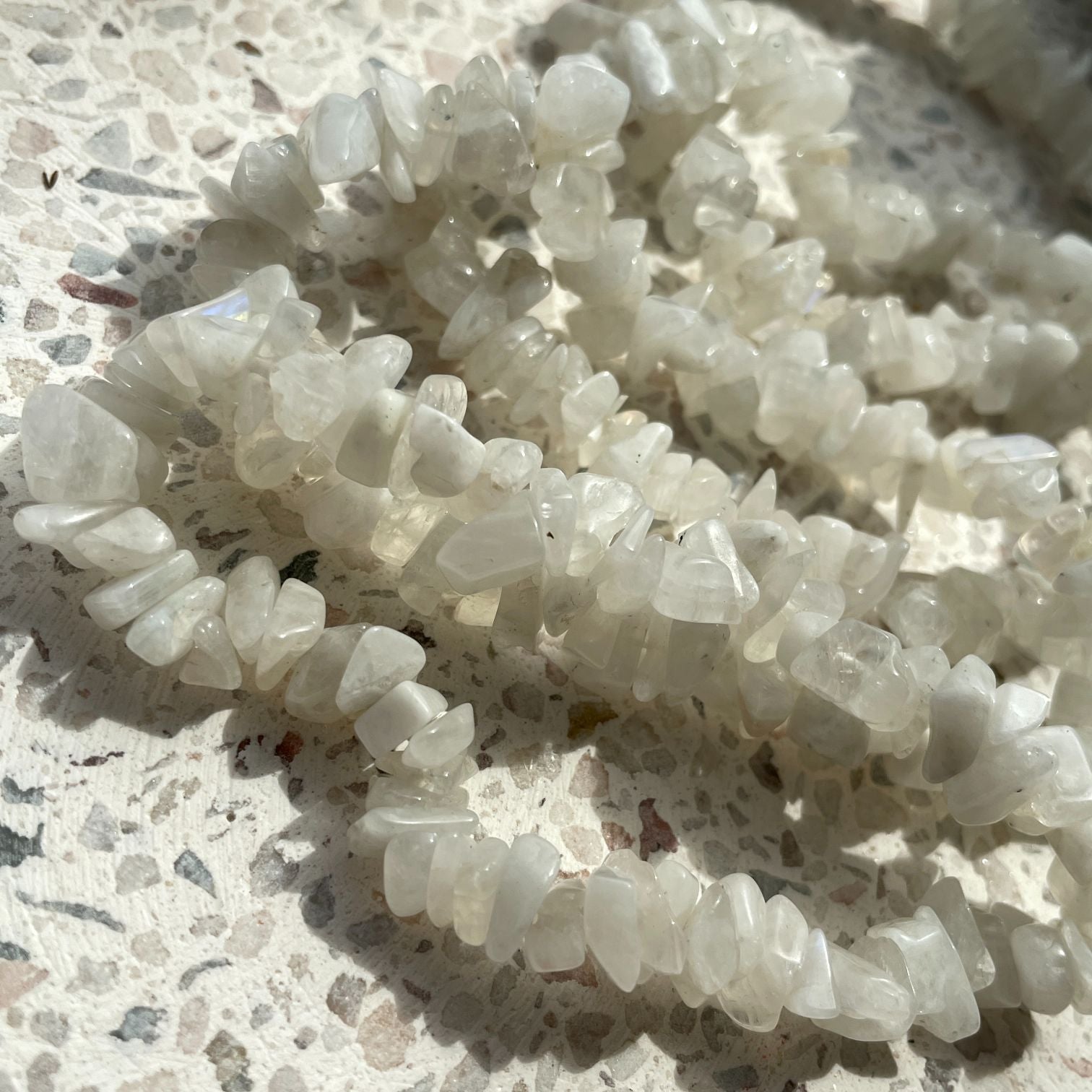 Rainbow Moonstone Chip Bracelet Q1/A