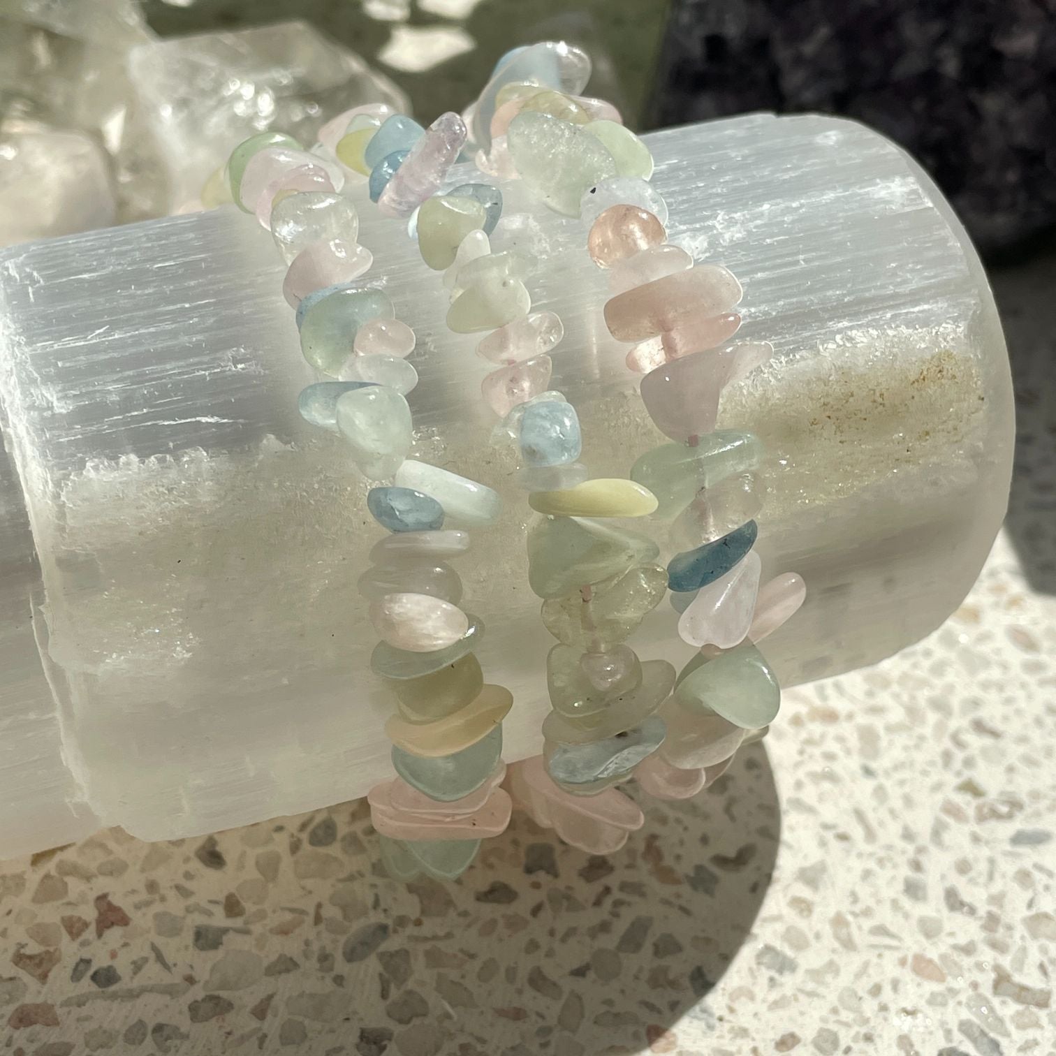 Morganite Chip Bracelet