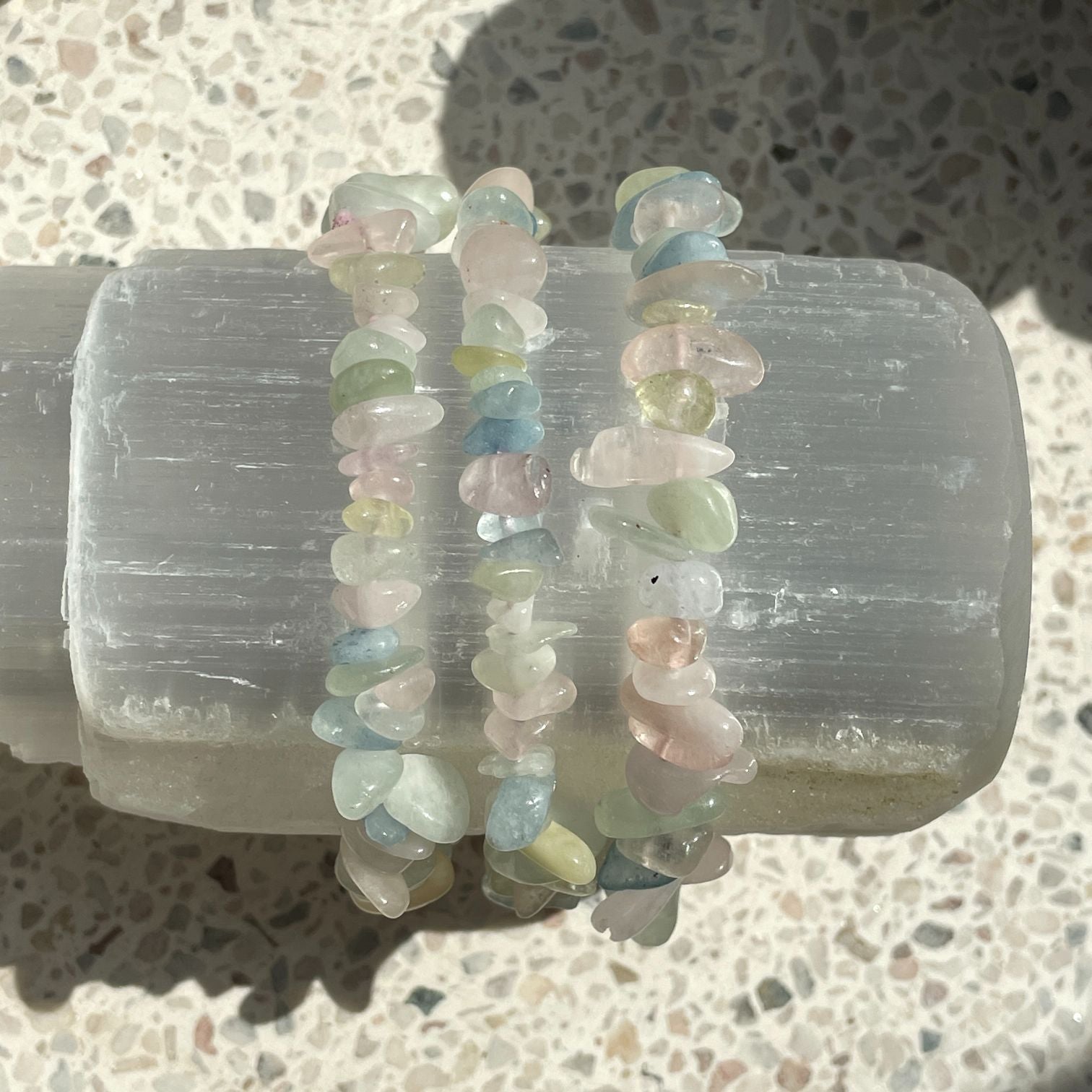Morganite Chip Bracelet