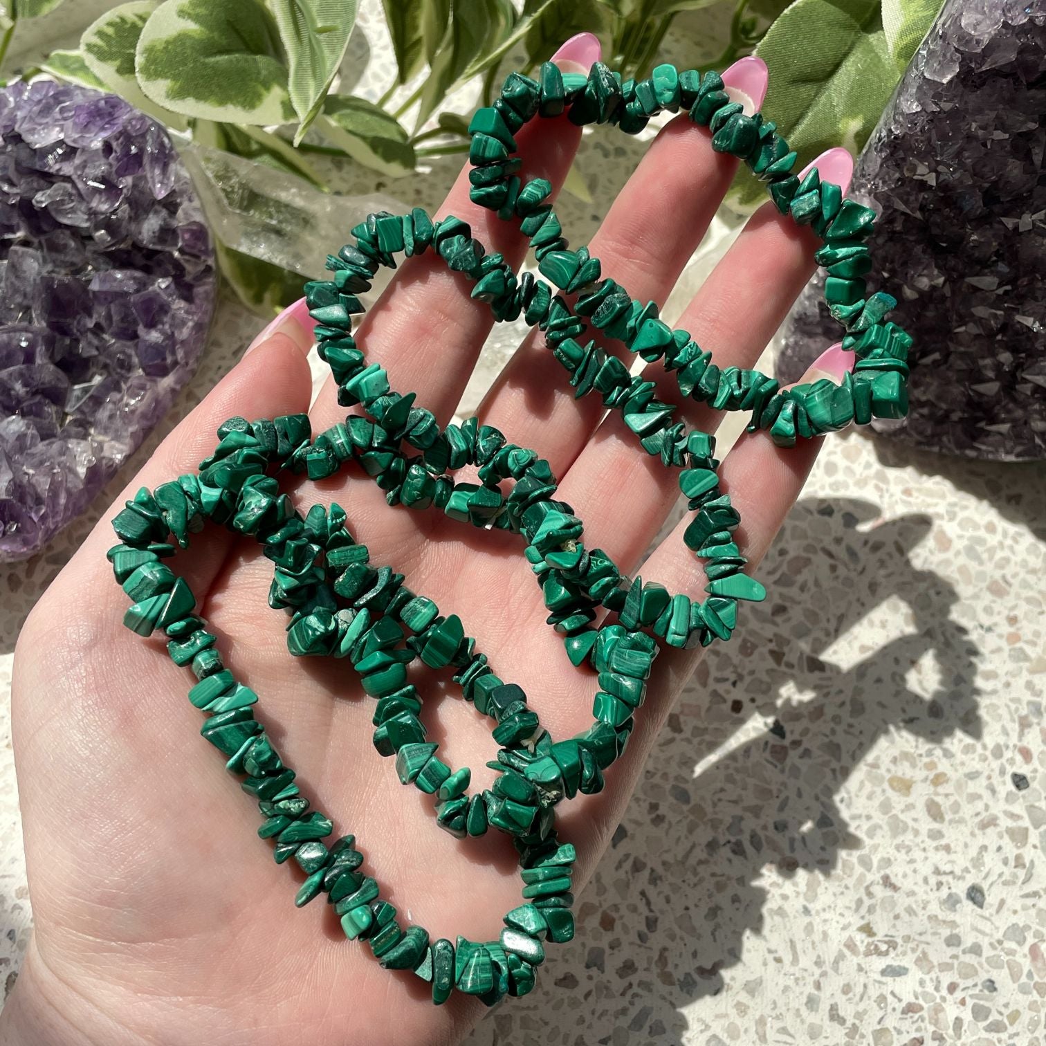 Malachite Chip Bracelet