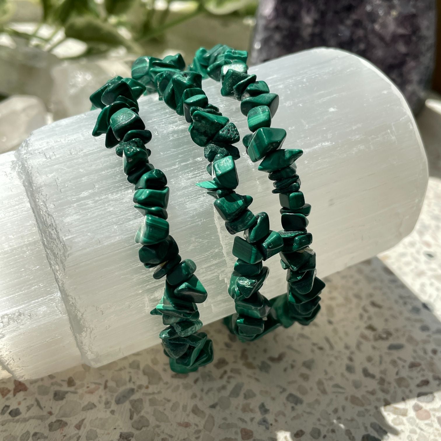Malachite Chip Bracelet