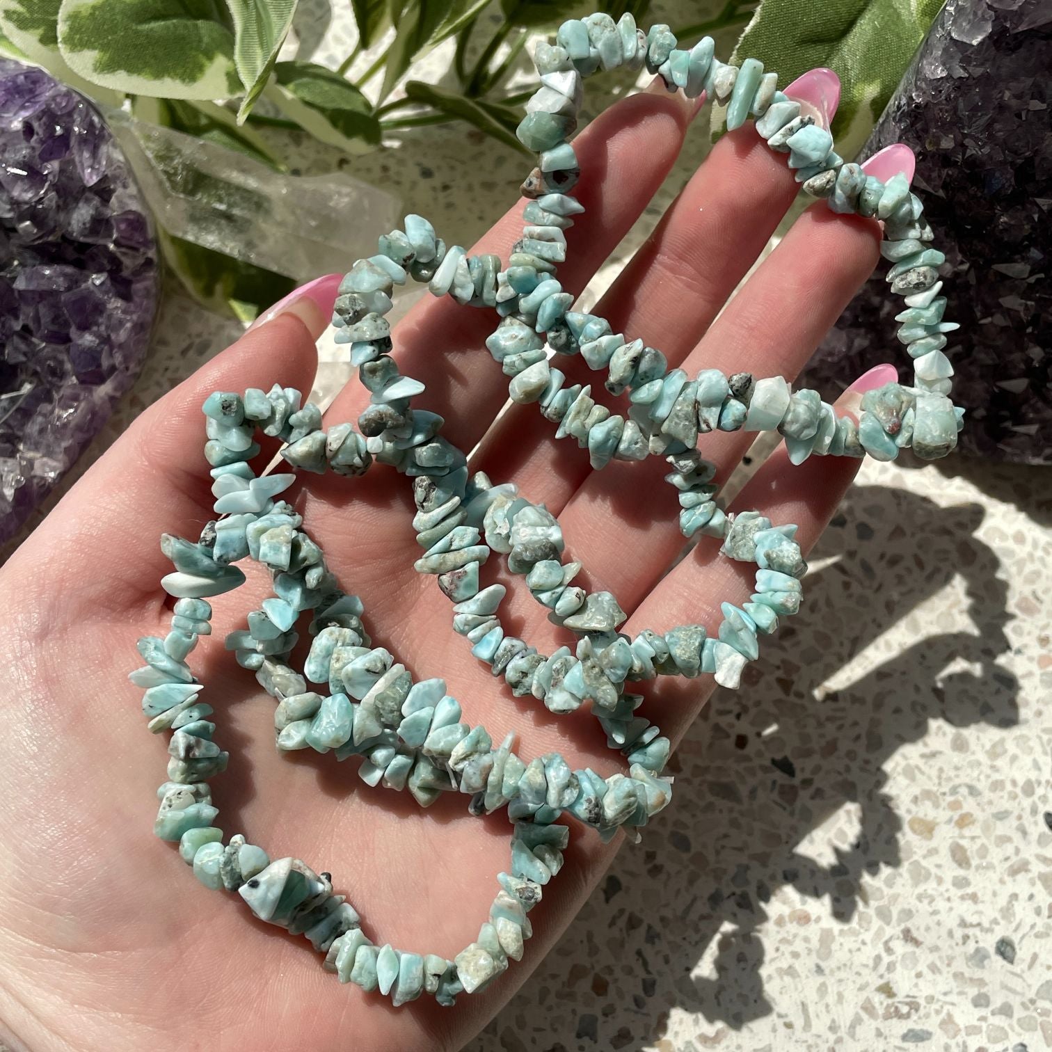 Larimar Chip Bracelet