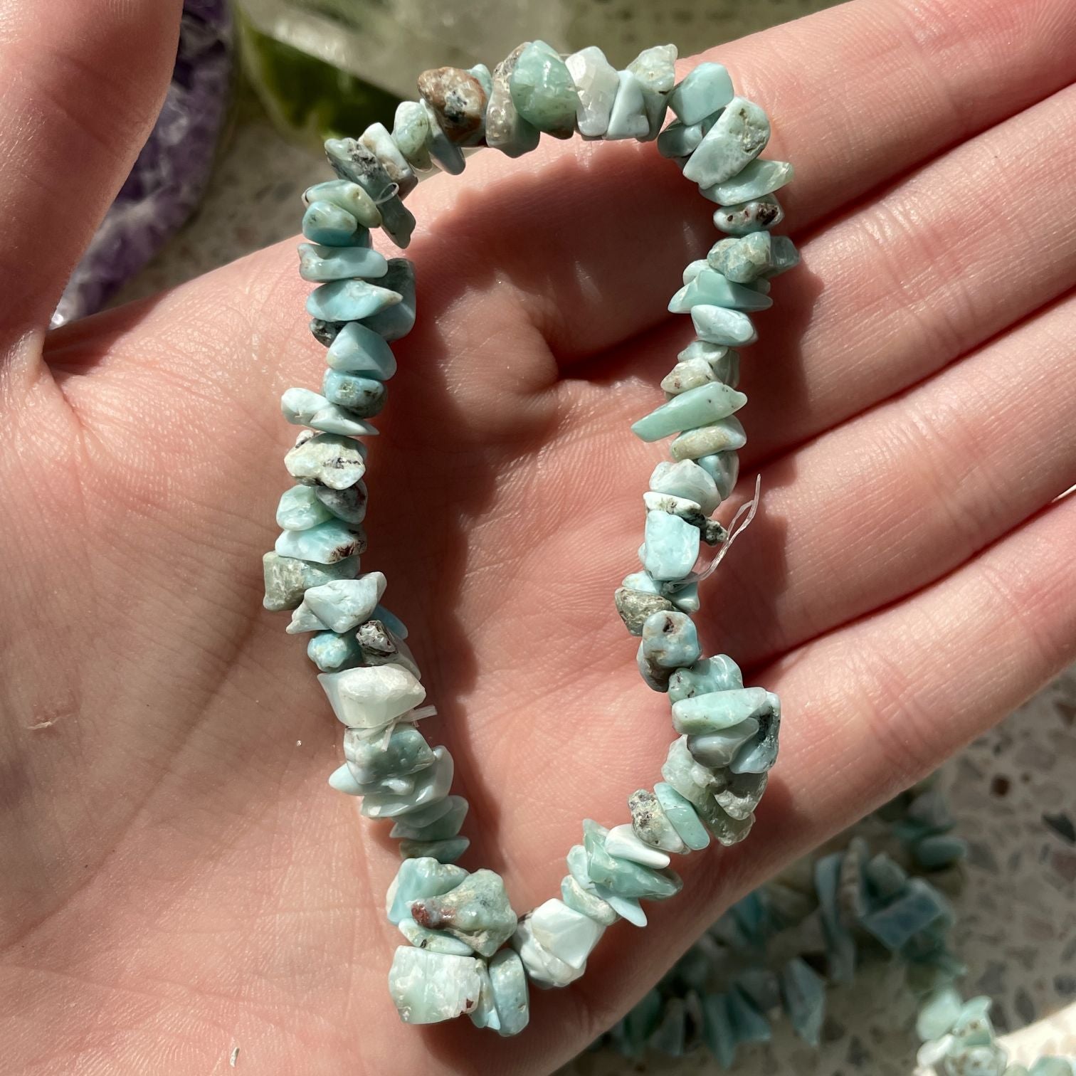 Larimar Chip Bracelet