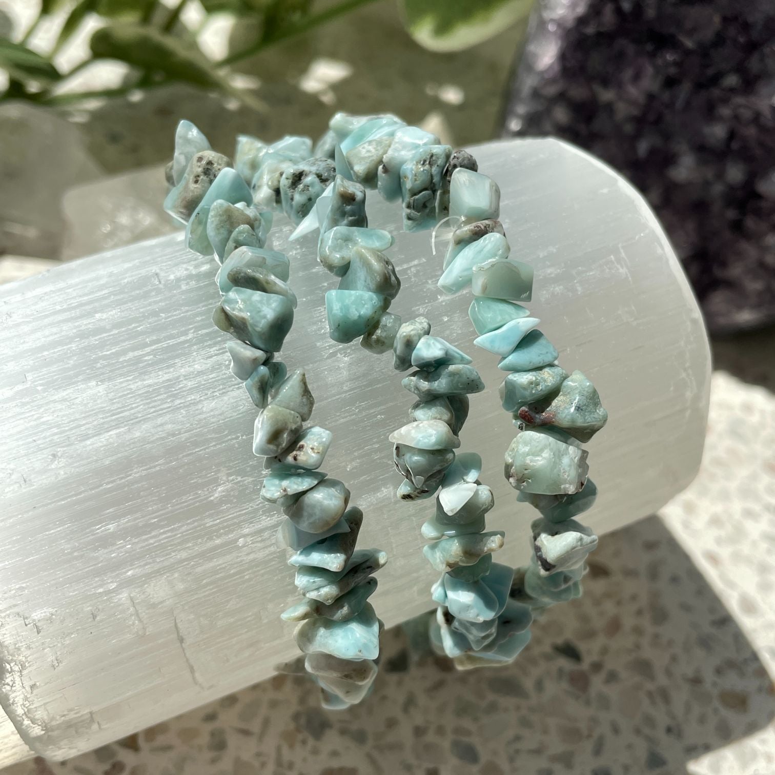 Larimar Chip Bracelet
