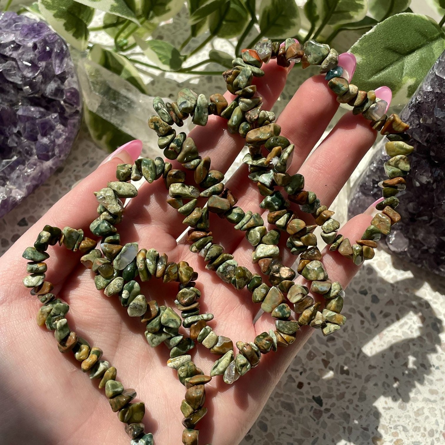 Rhyolite Chip Bracelet