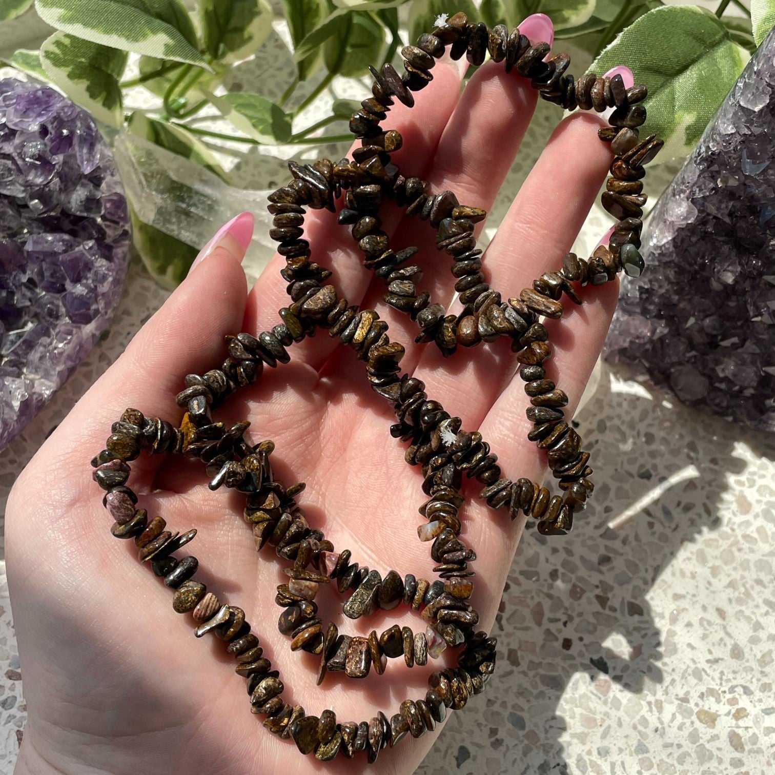 Bronzite Chip Bracelet