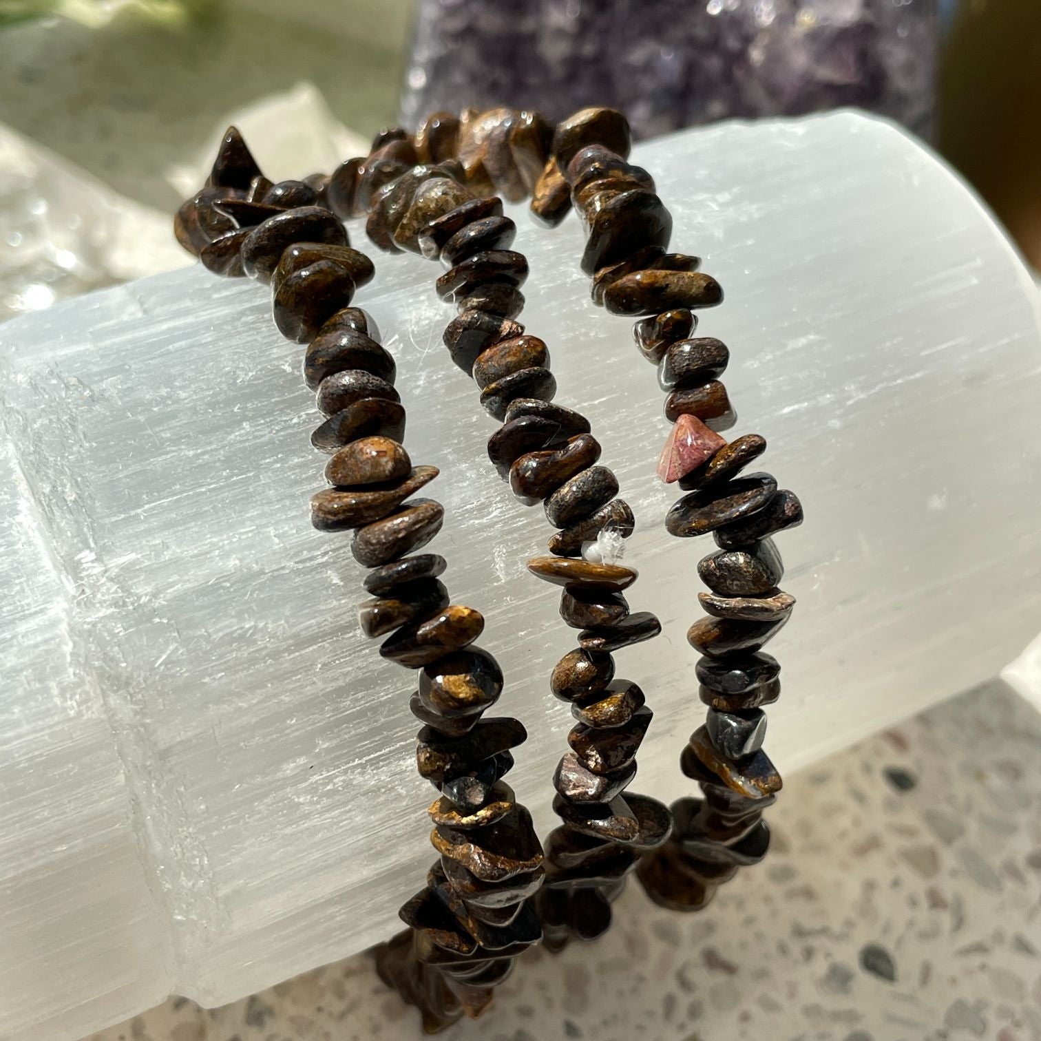 Bronzite Chip Bracelet