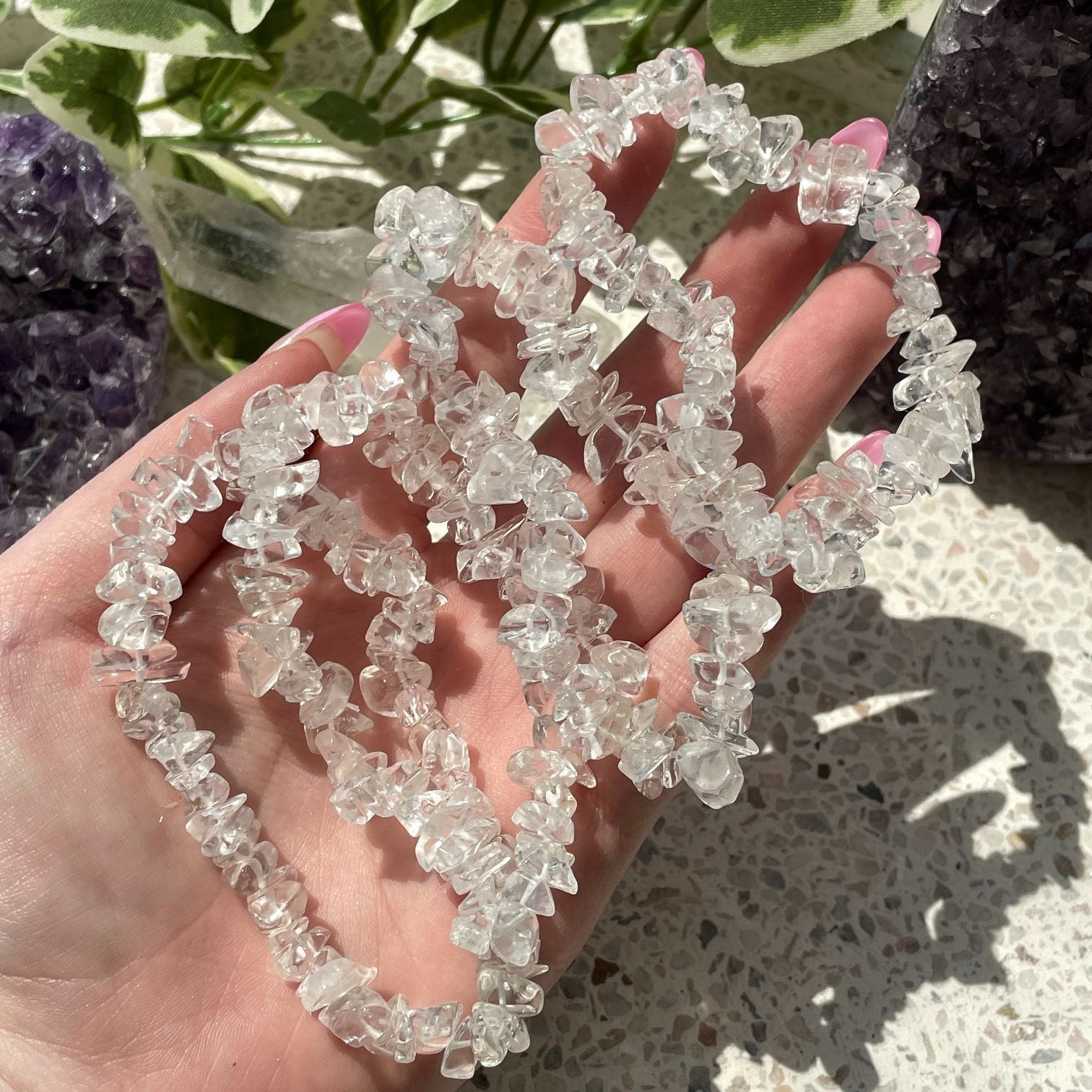 Clear Quartz Chip Bracelet (IN)