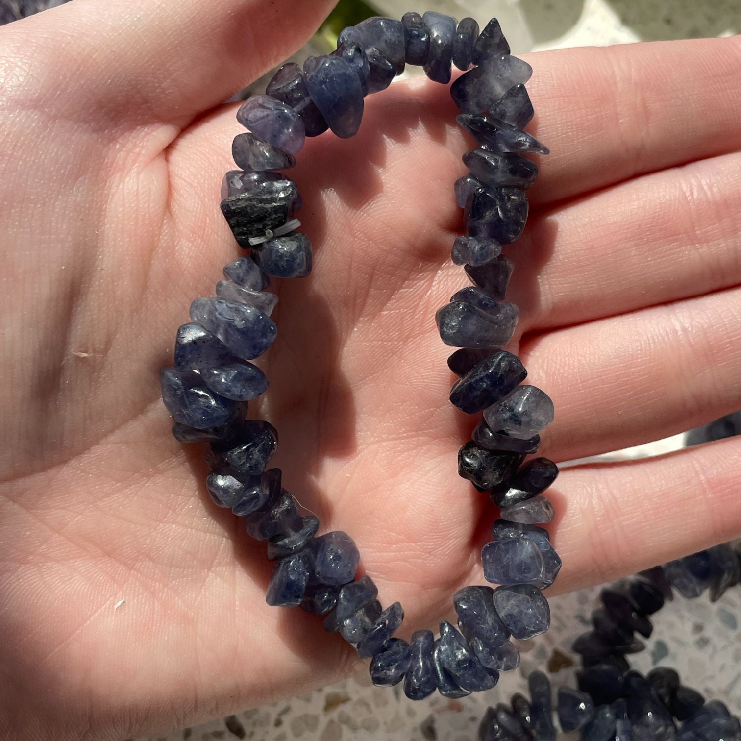 Iolite Chip Bracelet