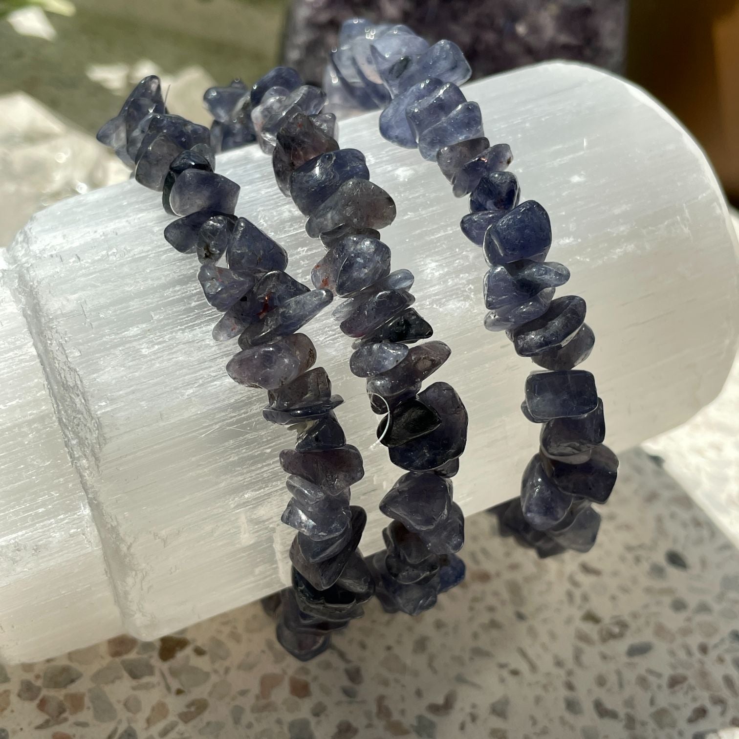 Iolite Chip Bracelet