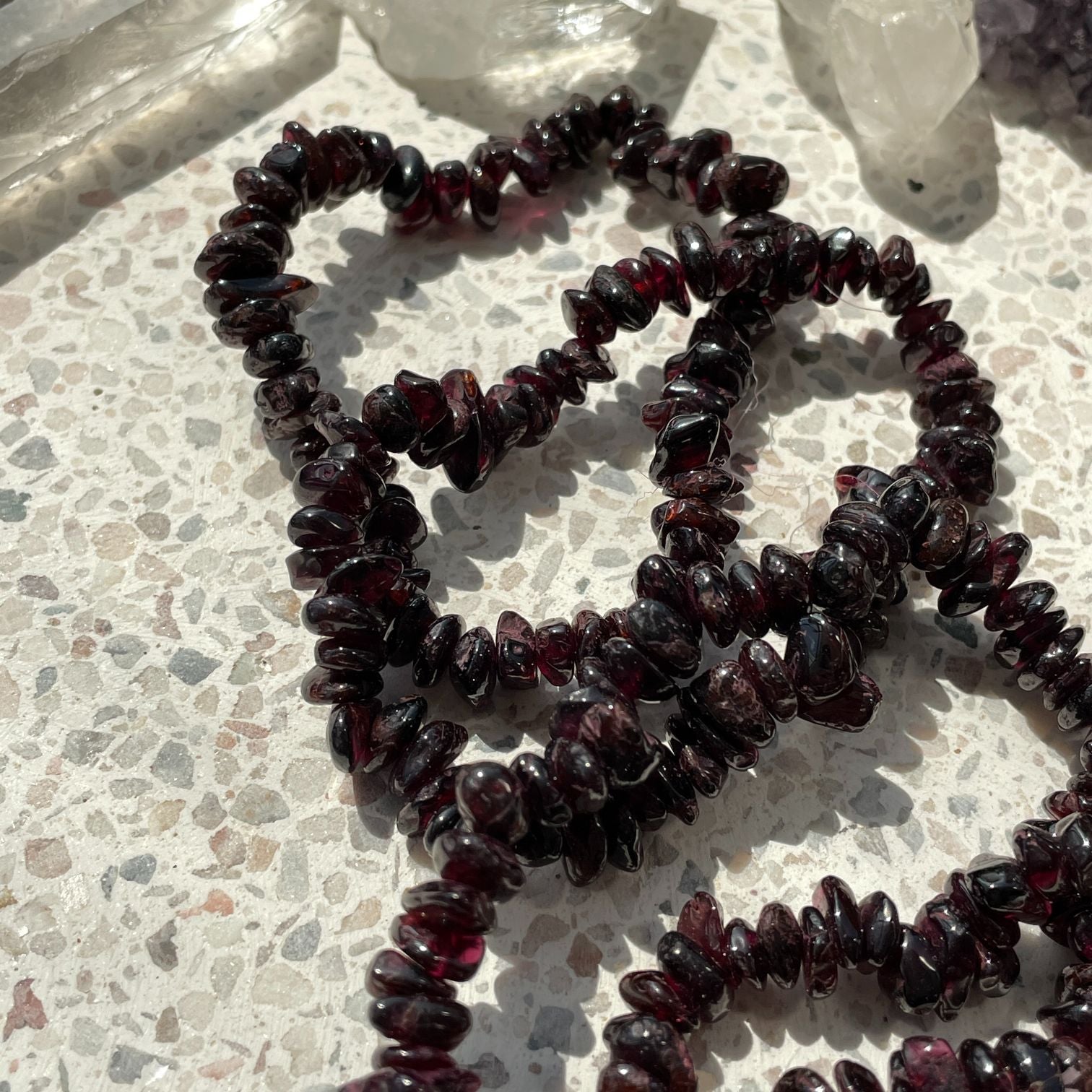Garnet Chip Bracelet