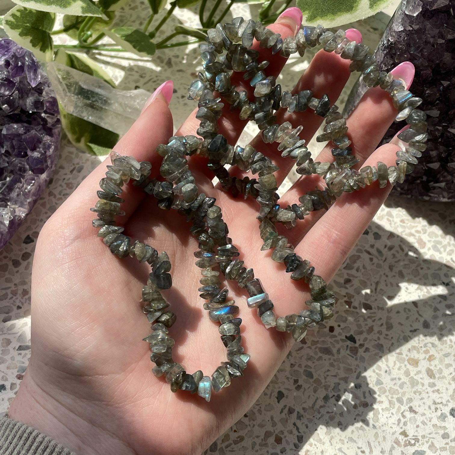 Labradorite Chip Bracelet