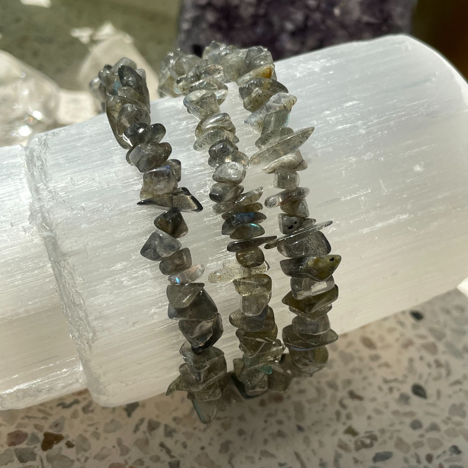 Labradorite Chip Bracelet