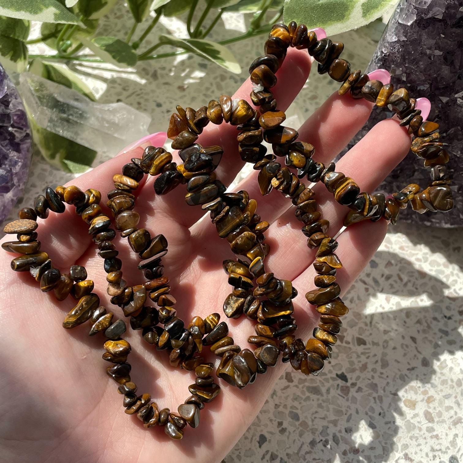 Tigers Eye Chip Bracelet