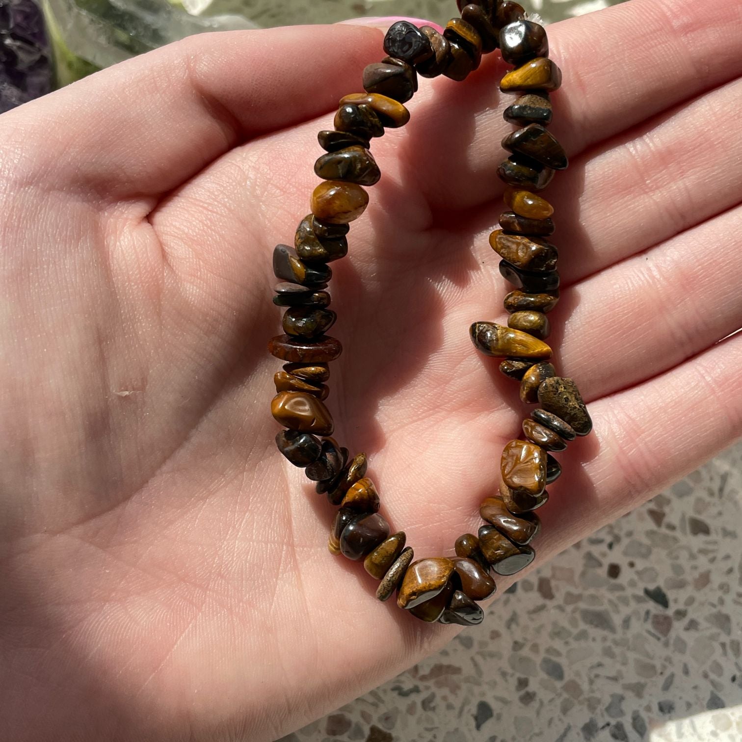 Tigers Eye Chip Bracelet