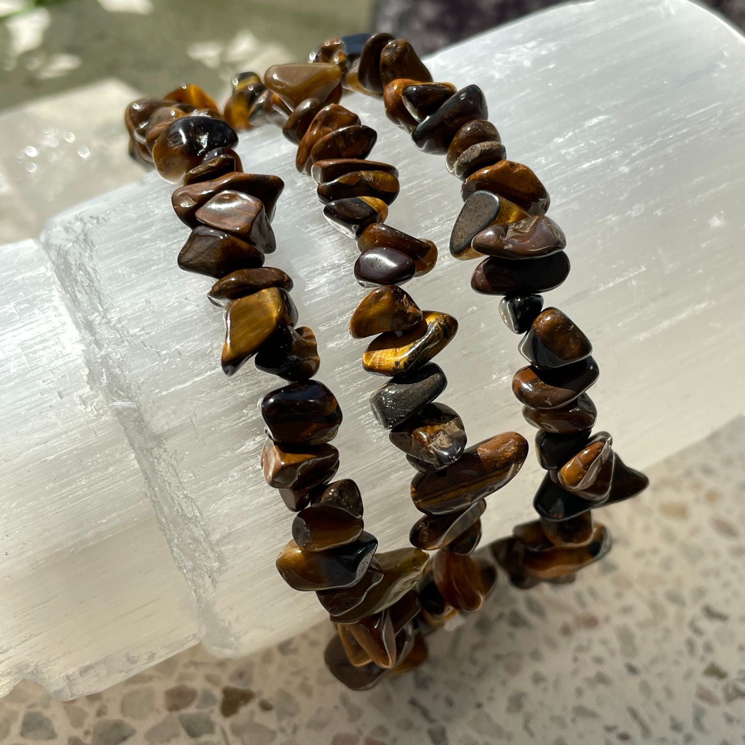 Tigers Eye Chip Bracelet
