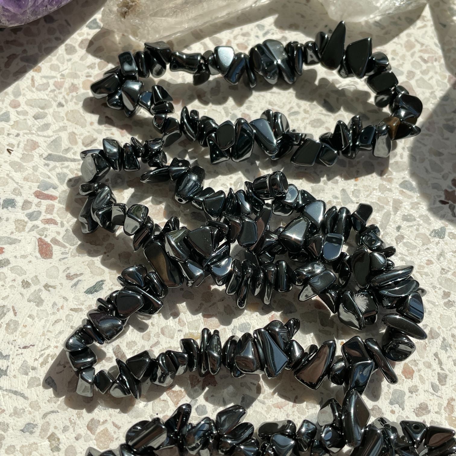 Hematite Chip Bracelet