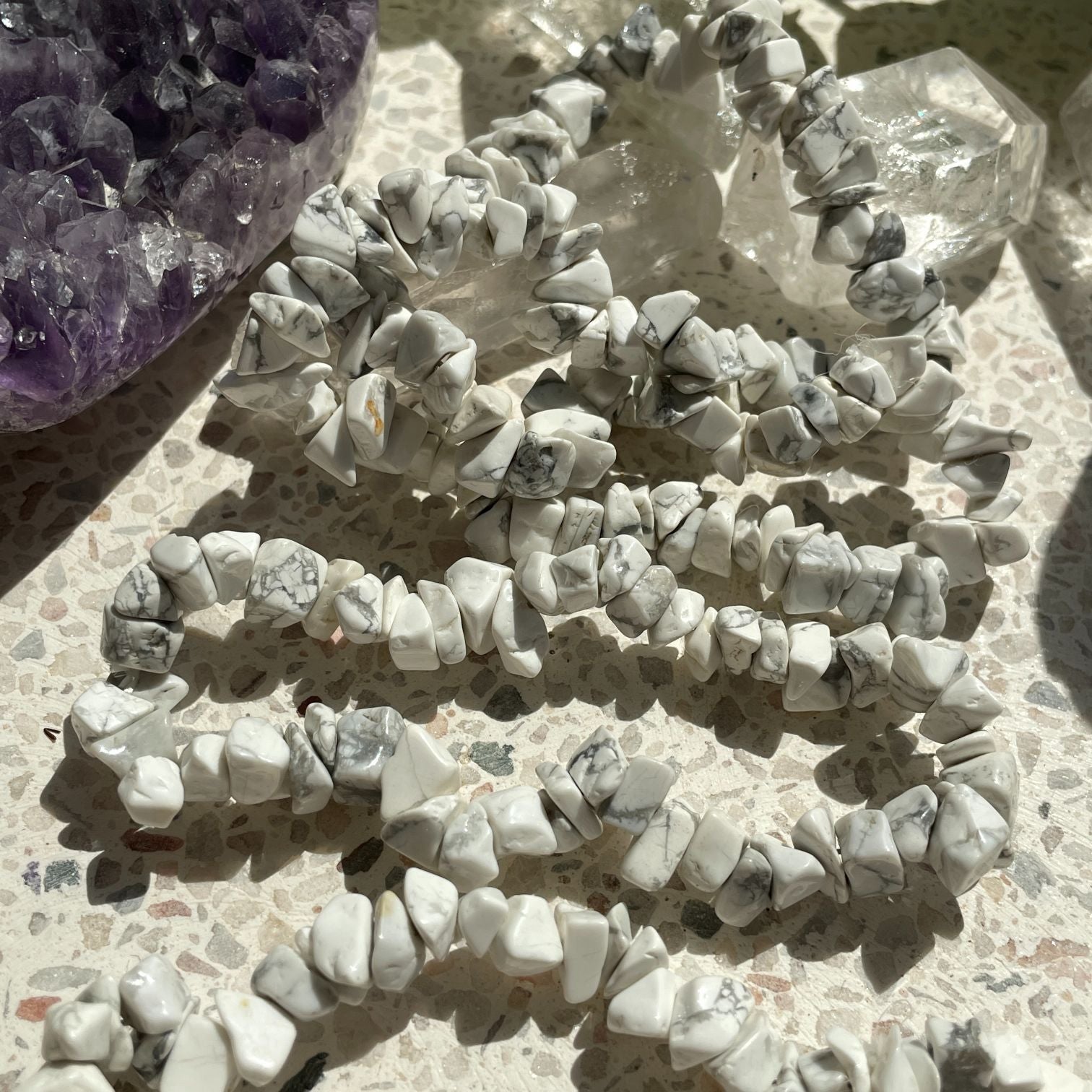 Howlite Chip Bracelet