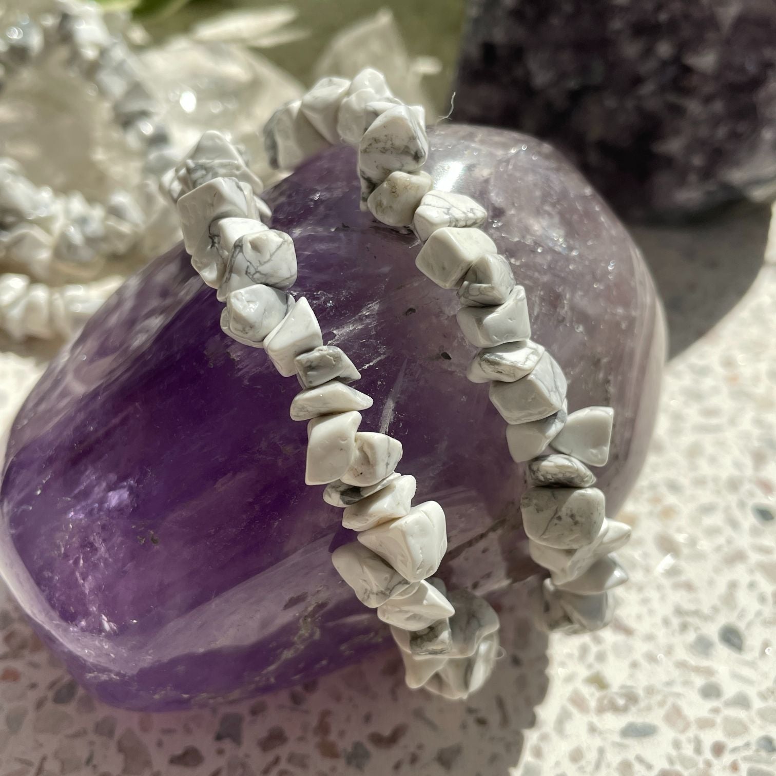 Howlite Chip Bracelet