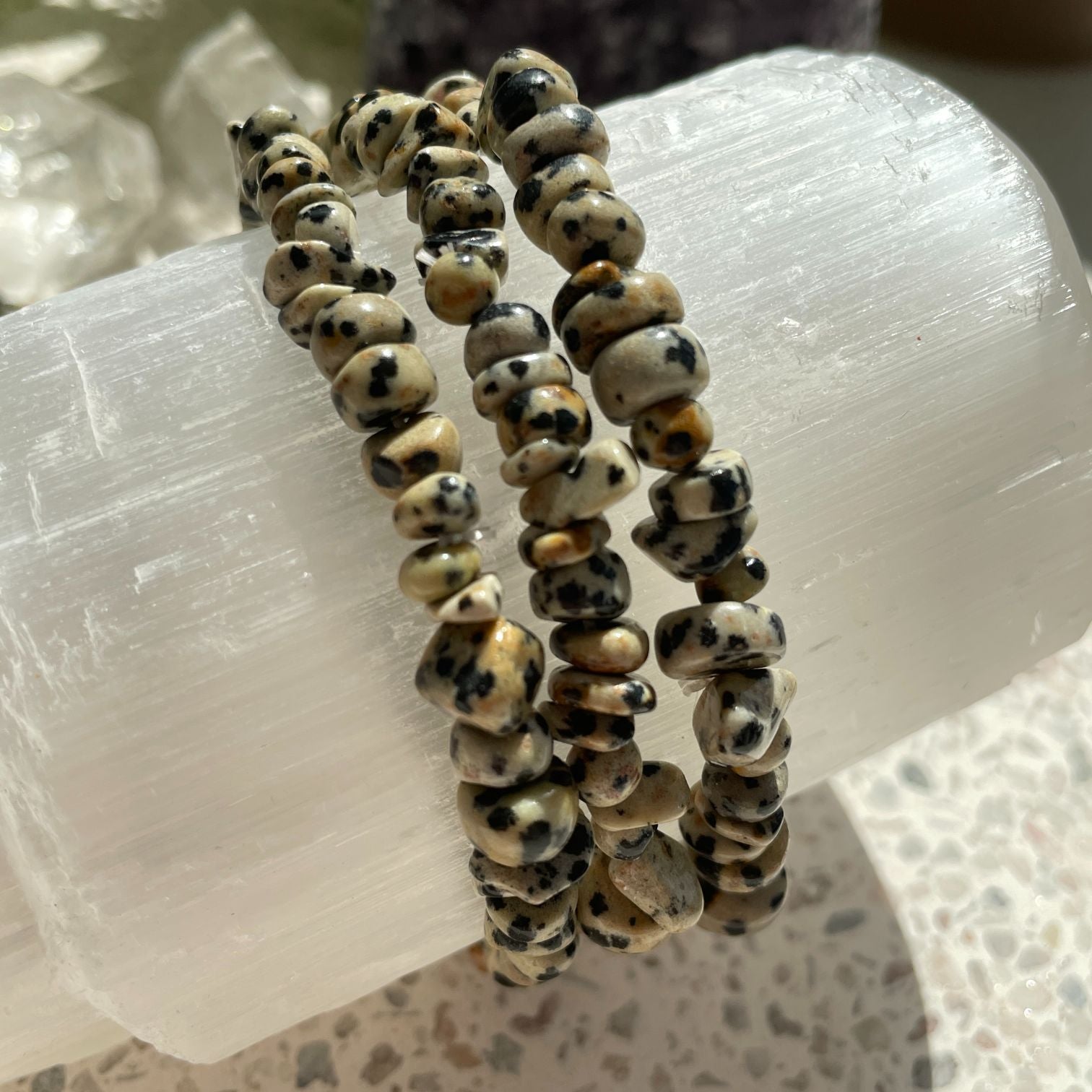 Dalmatian Jasper Chip Bracelet