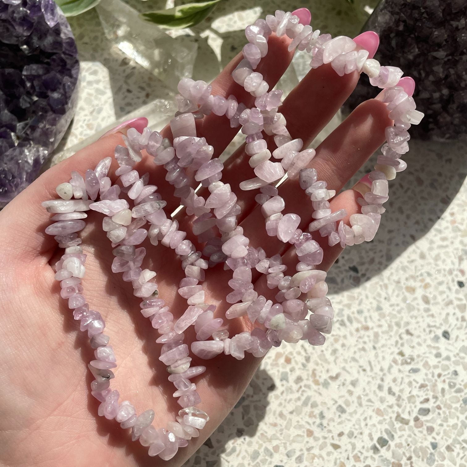Kunzite Chip Bracelet Q1/A