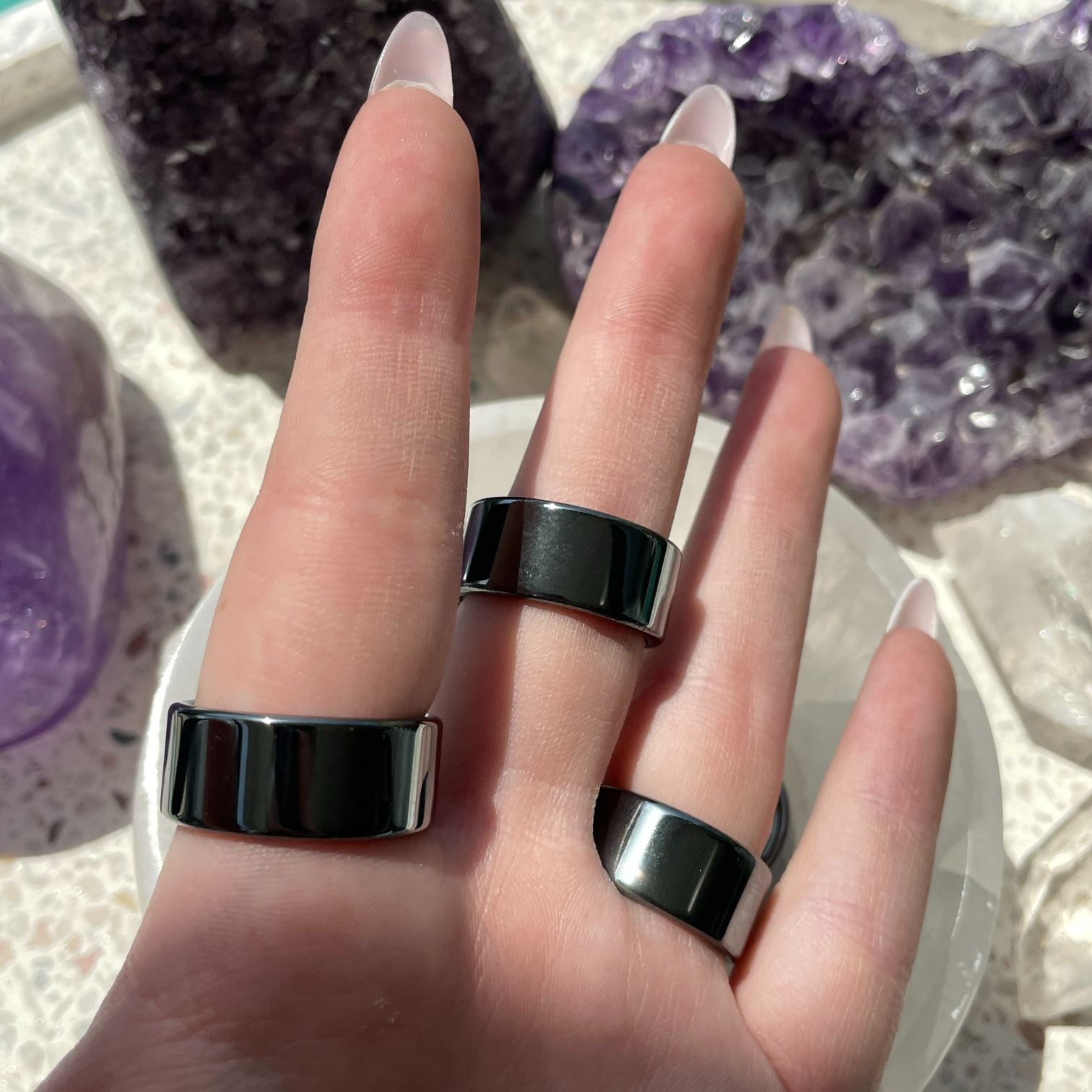 Hematite Ring - 8mm