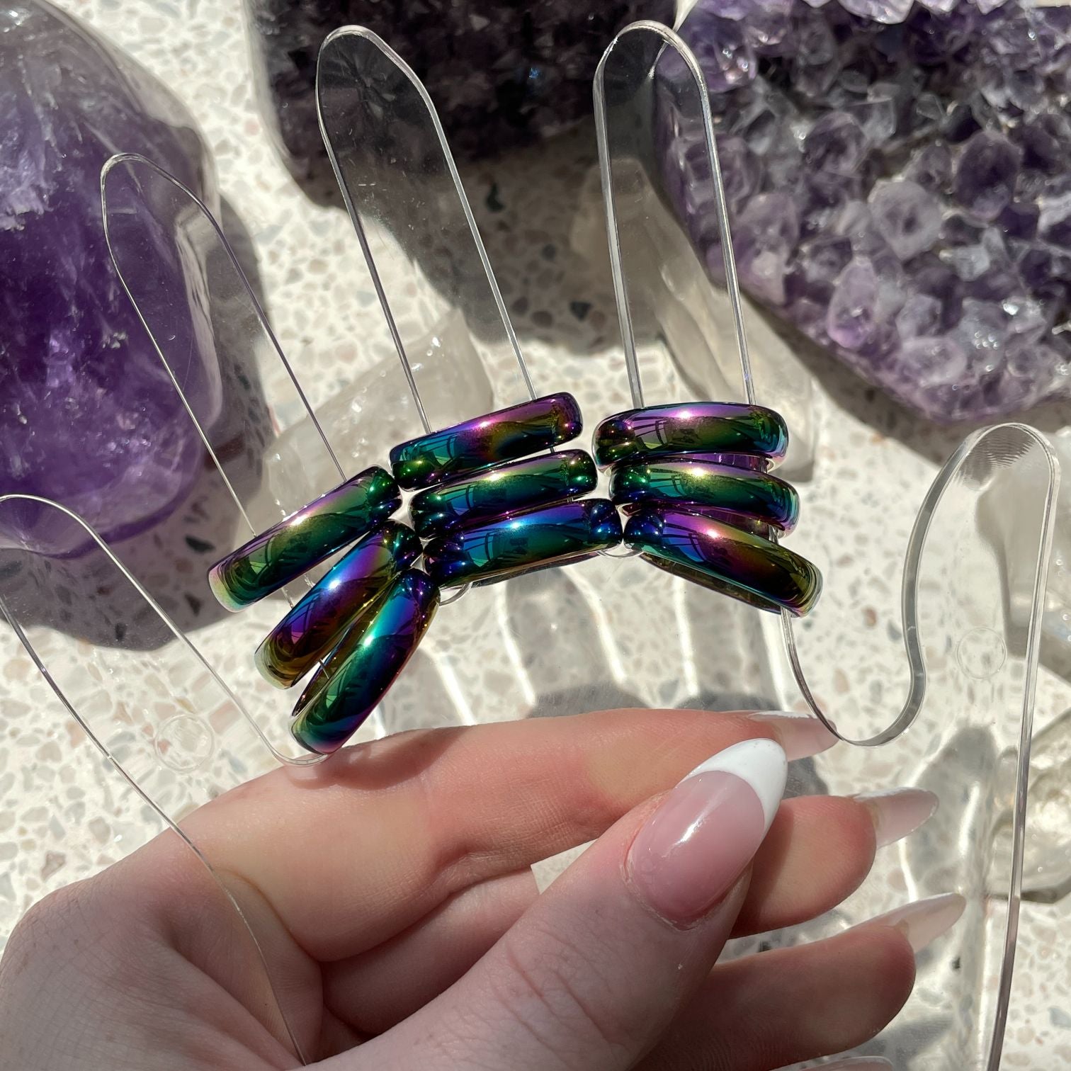 Rainbow Hematite Ring - 5mm