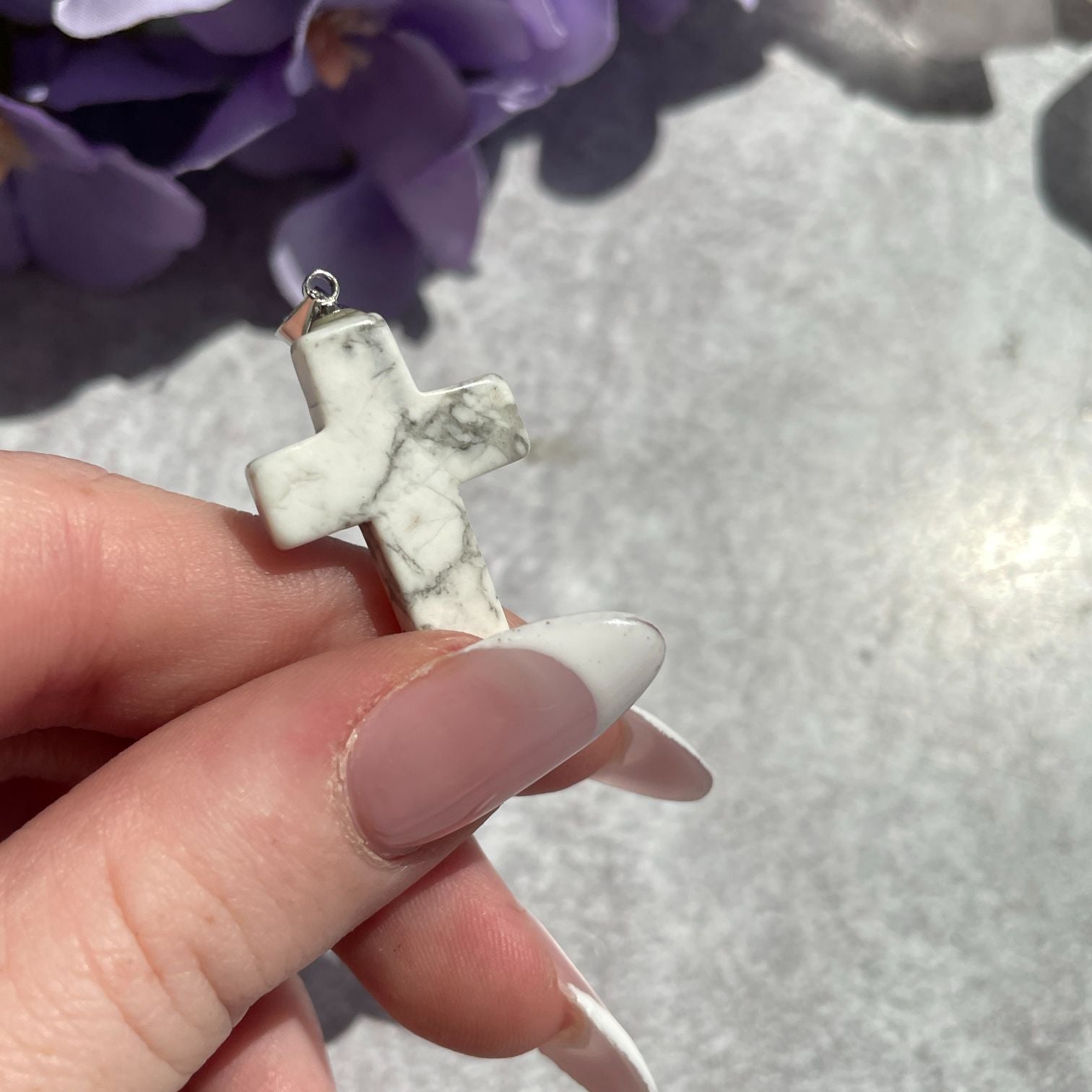Howlite Cross Pendant