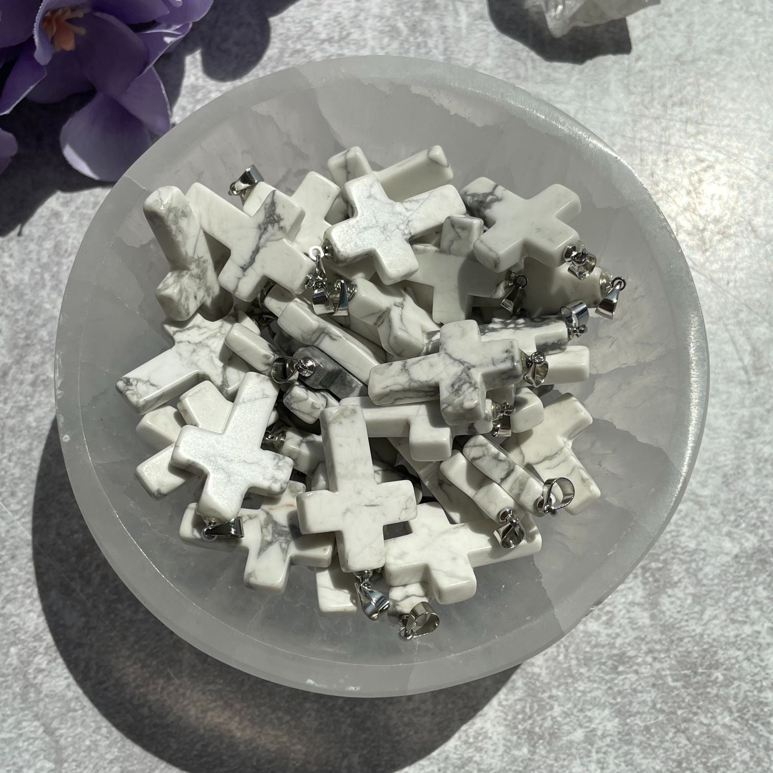 Howlite Cross Pendant