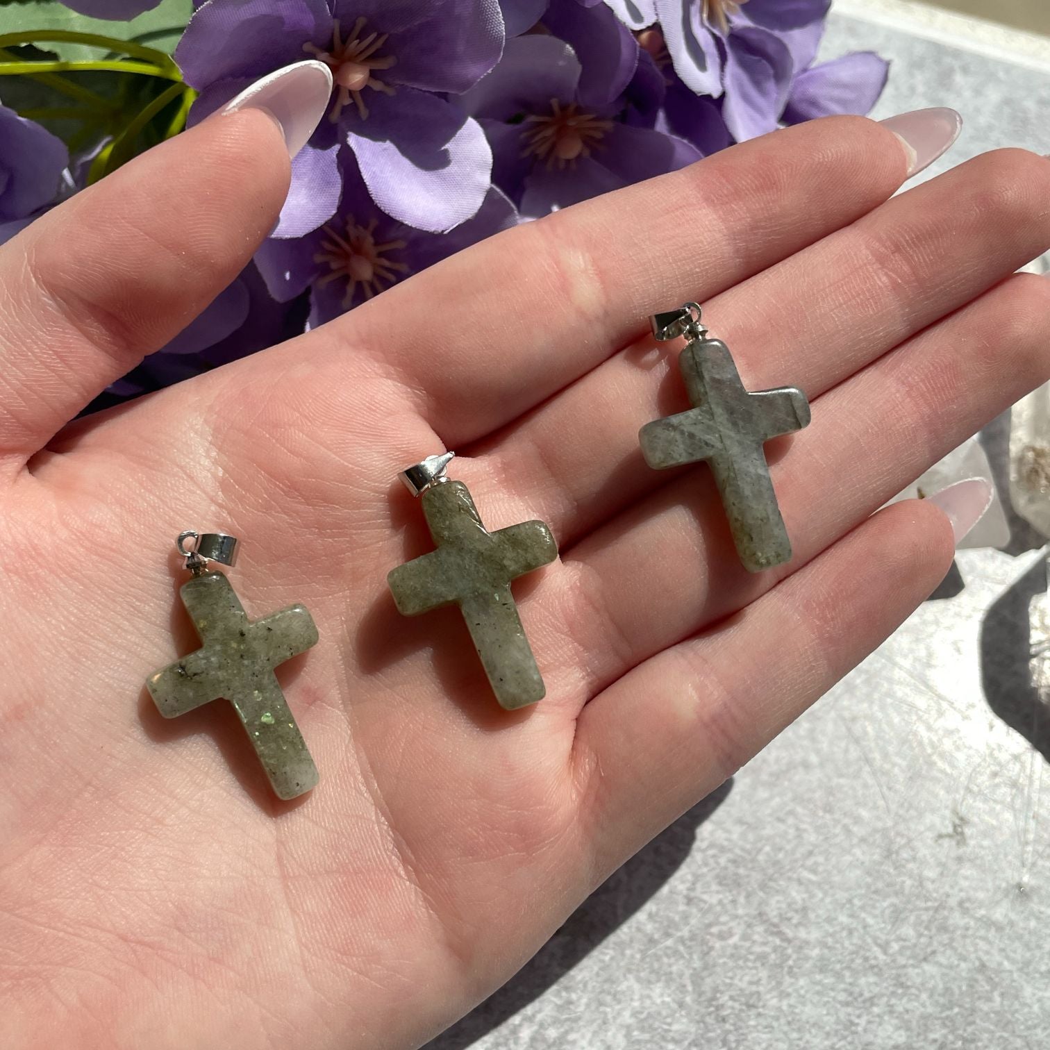 Labradorite Cross Pendant