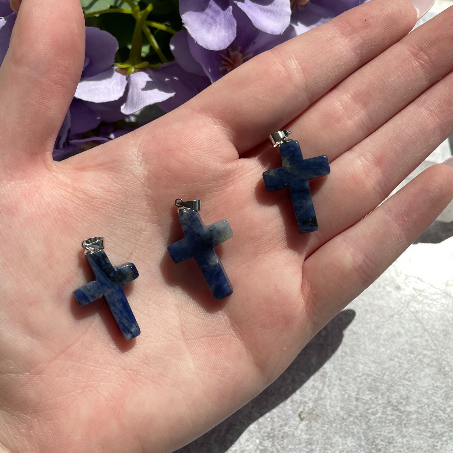 Sodalite Cross Pendant