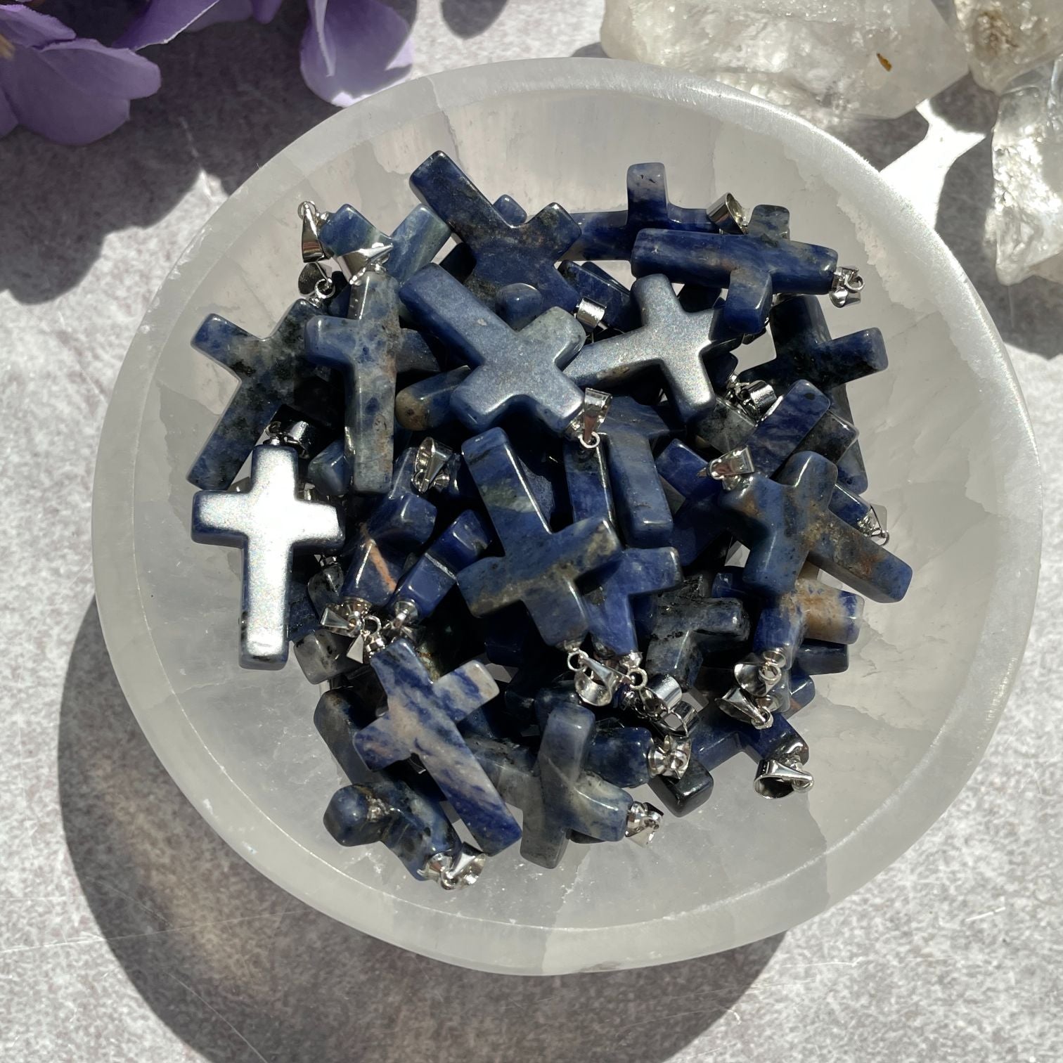 Sodalite Cross Pendant