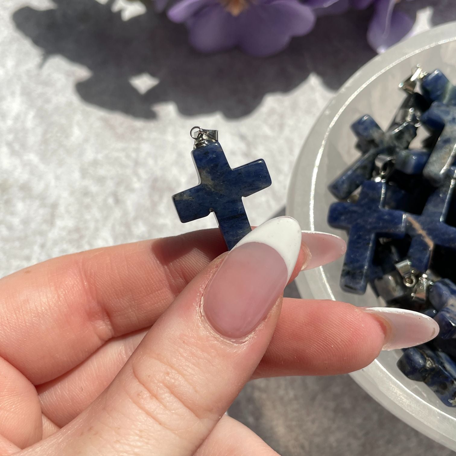Sodalite Cross Pendant