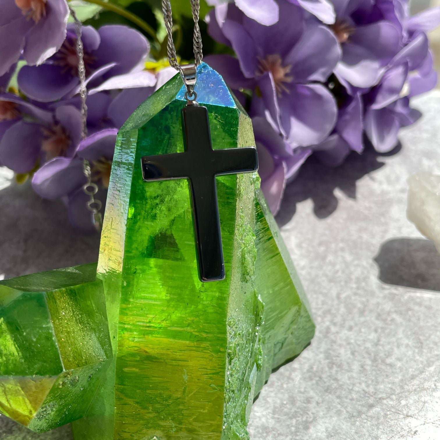 Hematite Cross Pendant