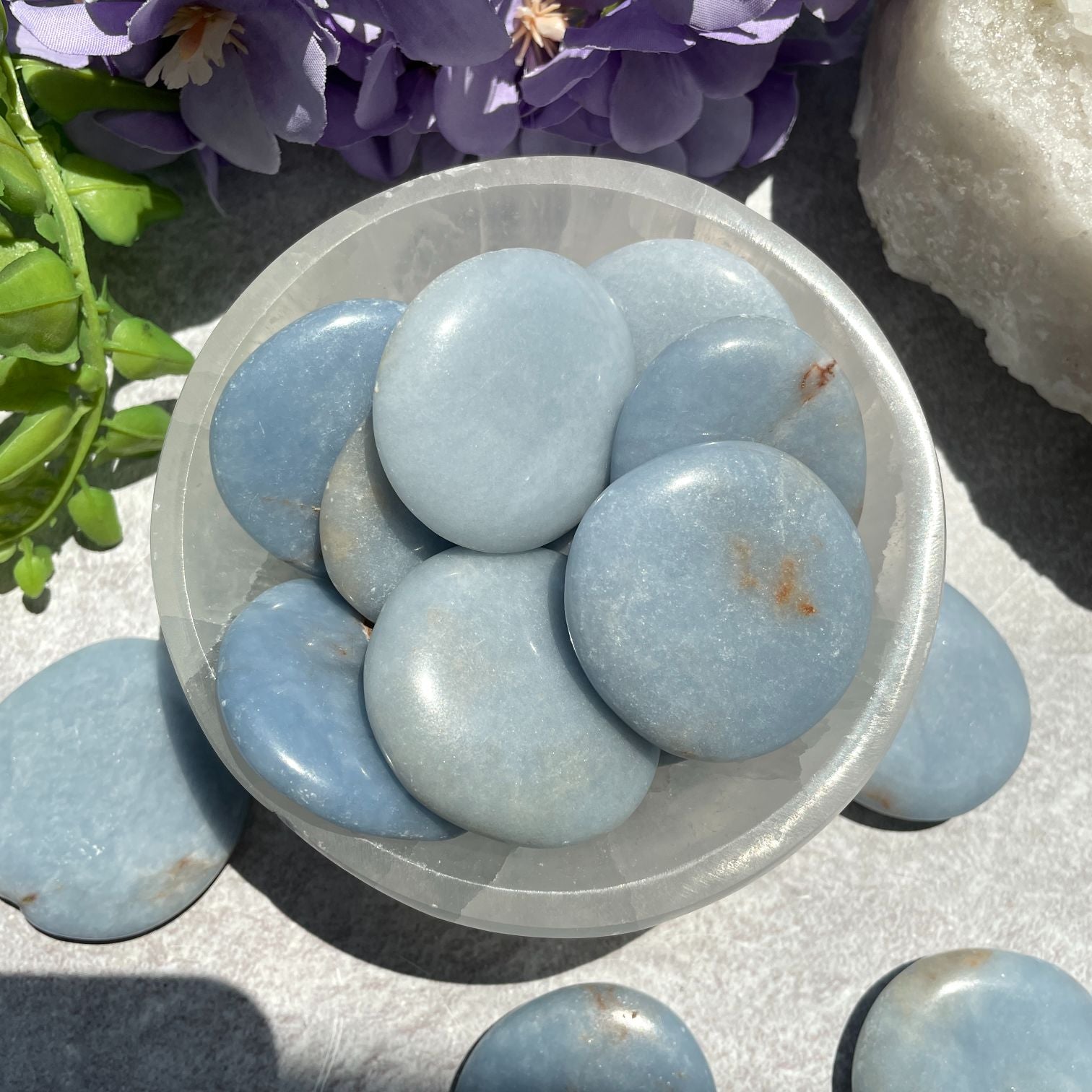 Pocket Palm Stone - Angelite
