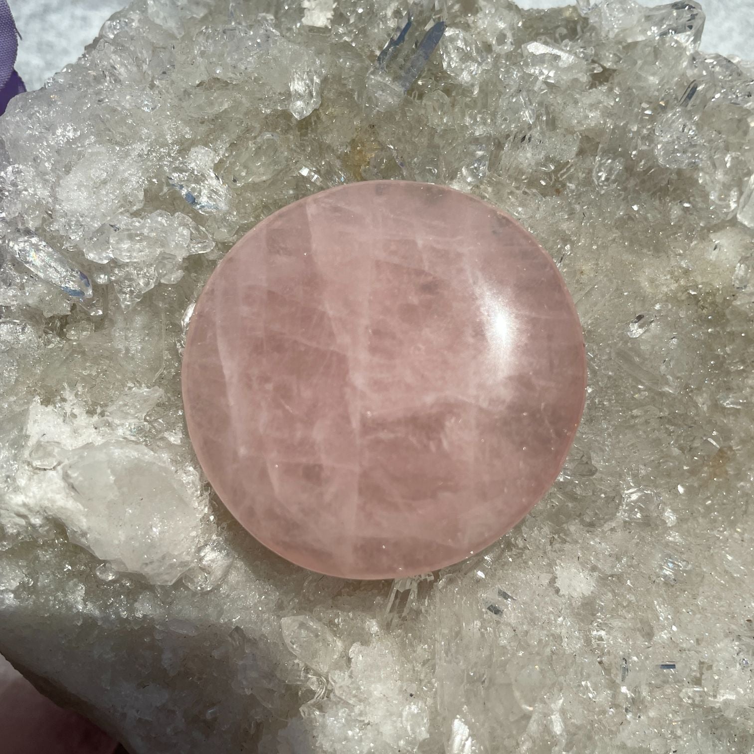 Pocket Palm Stone - Rose Quartz