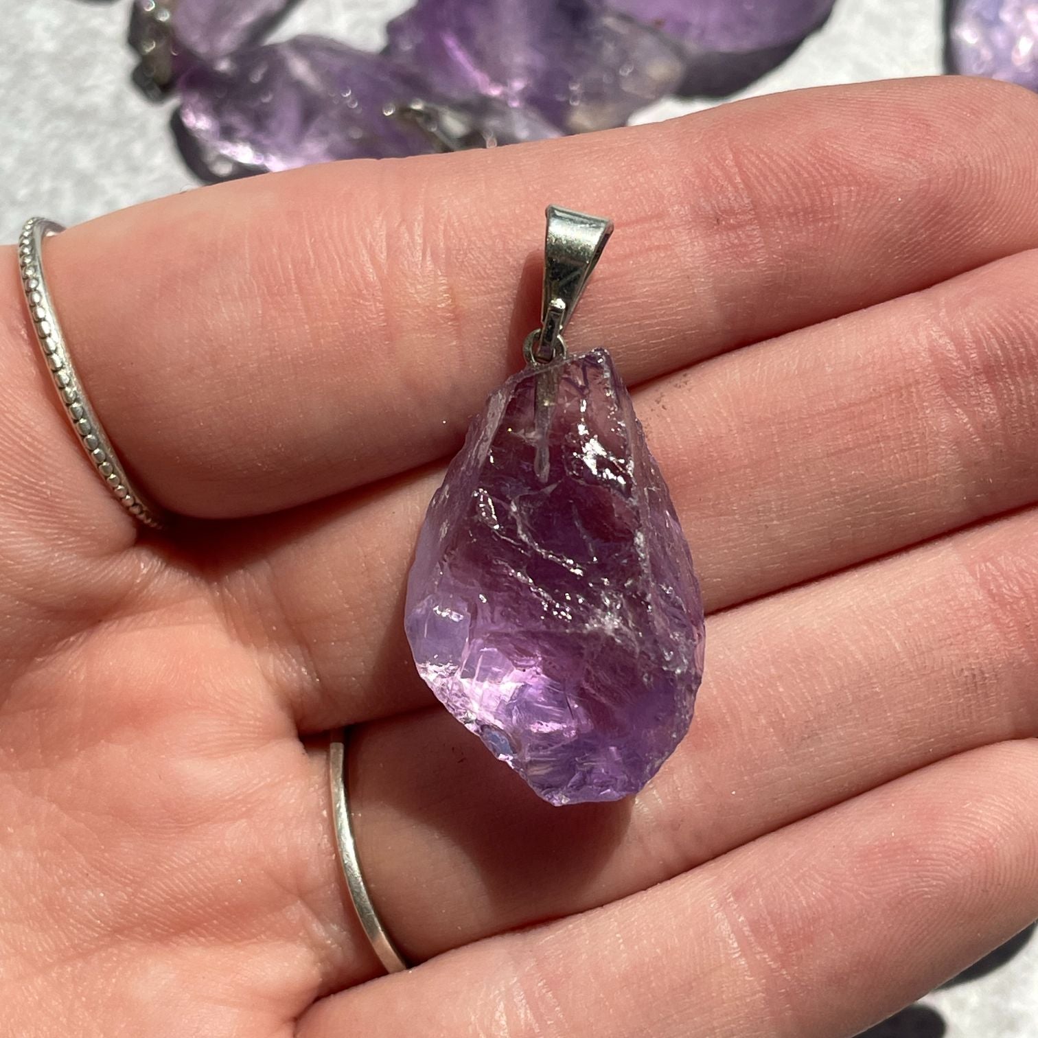 Rough Mini Pendant - Amethyst