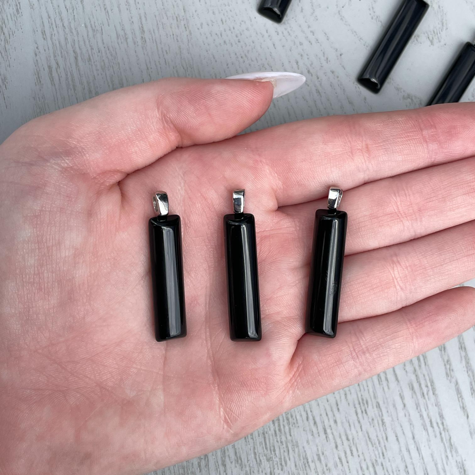 Black Obsidian Straight Pendant