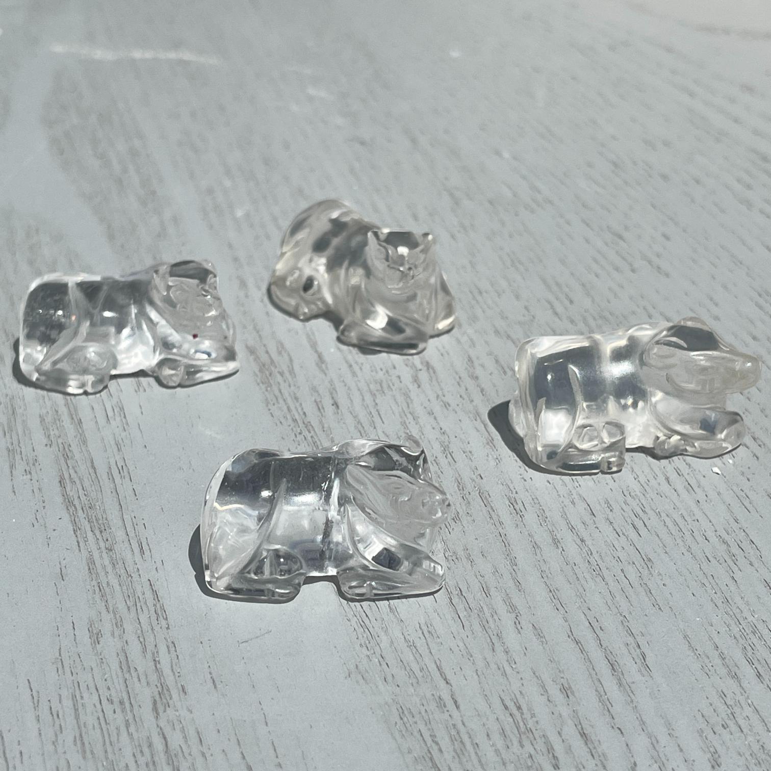 Clear Quartz Mini Cow