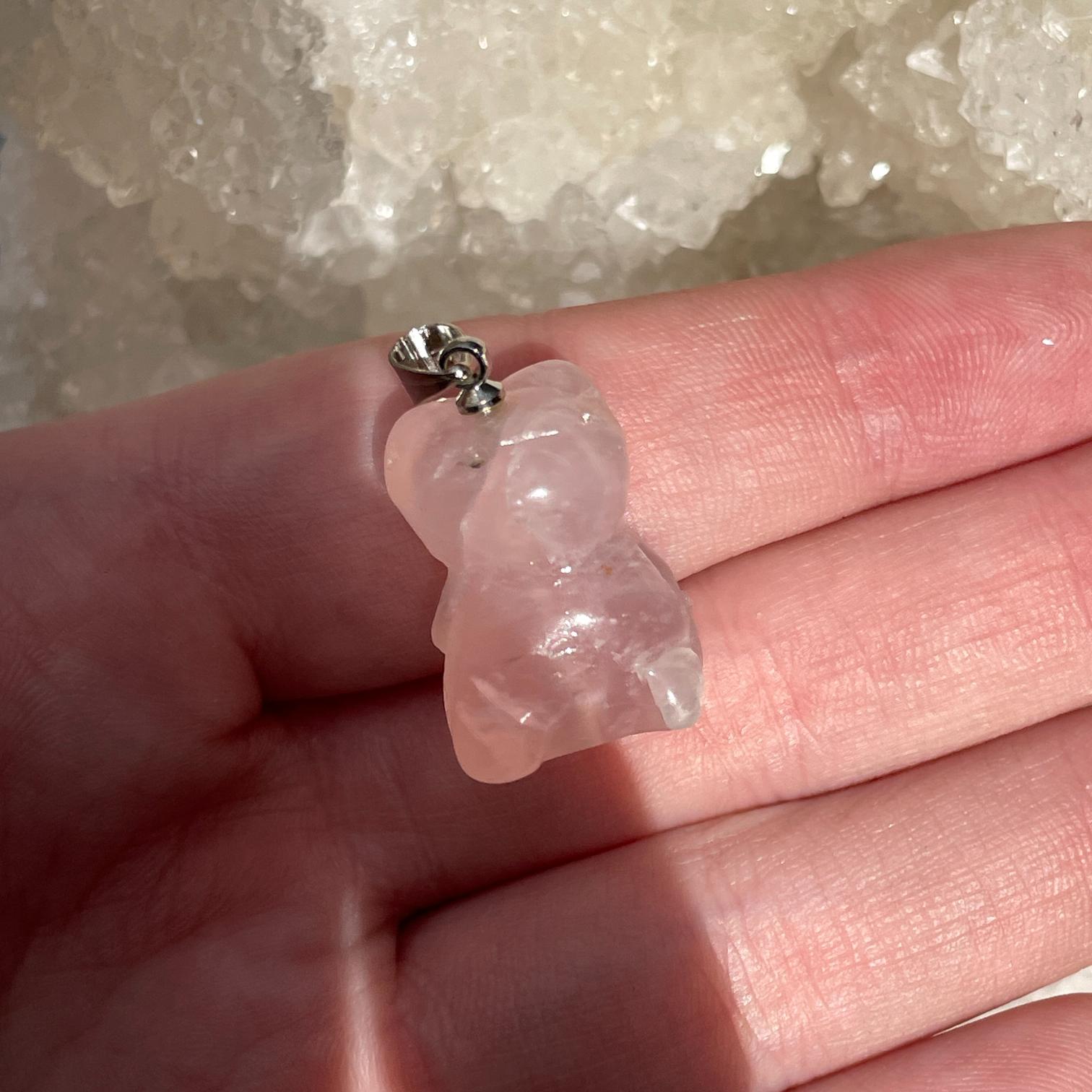 Rose Quartz Cat Pendant