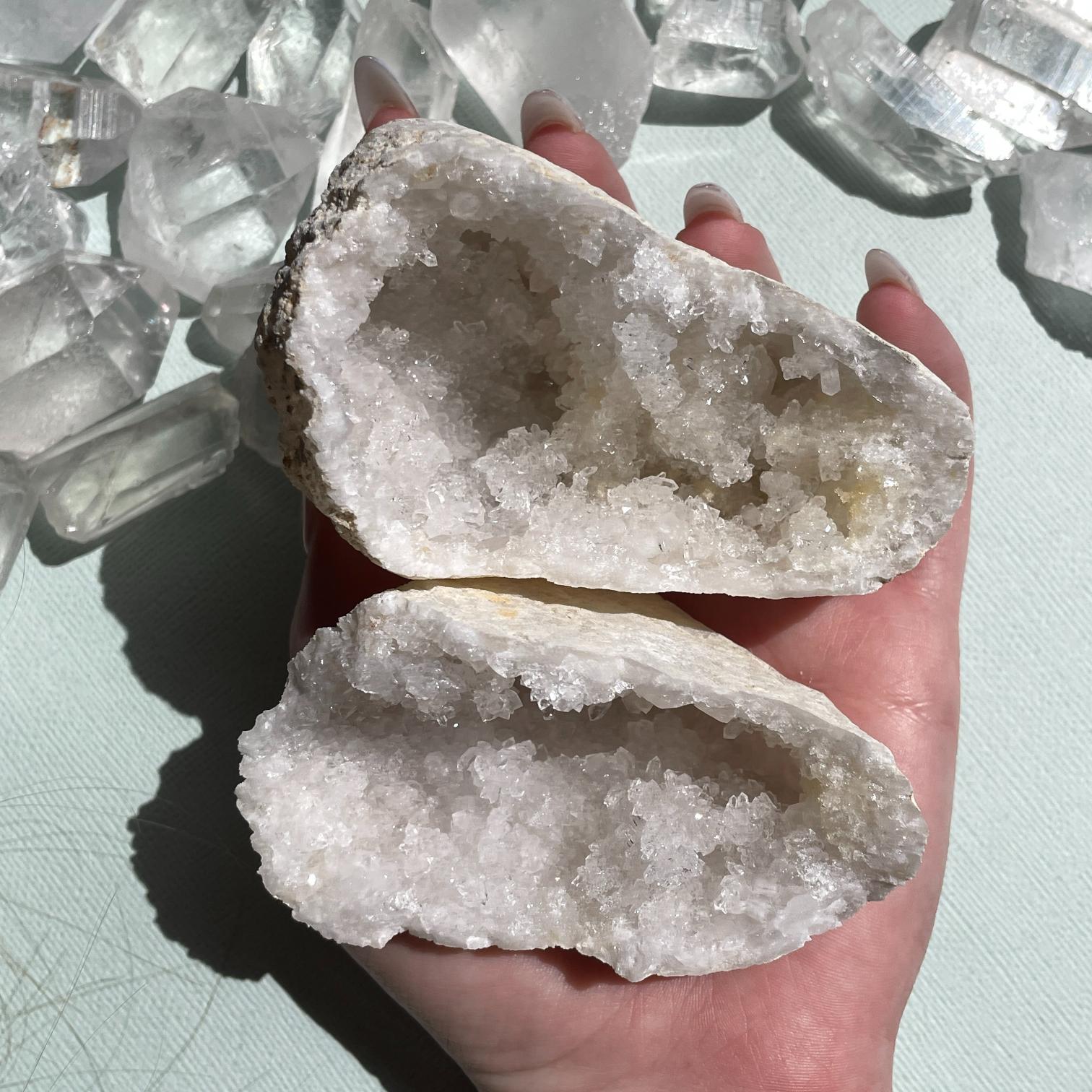 Quartz Geode - Medium Pair