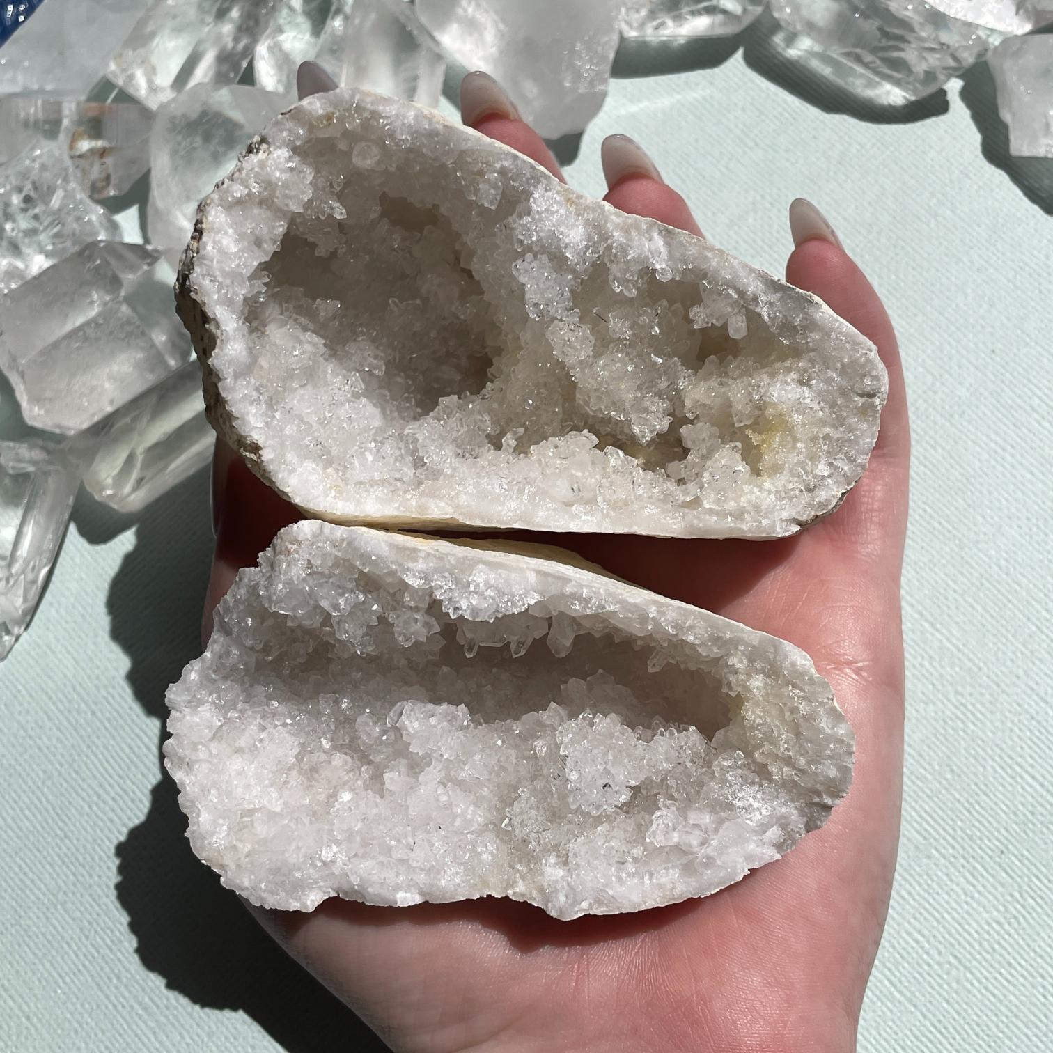 Quartz Geode - Medium Pair