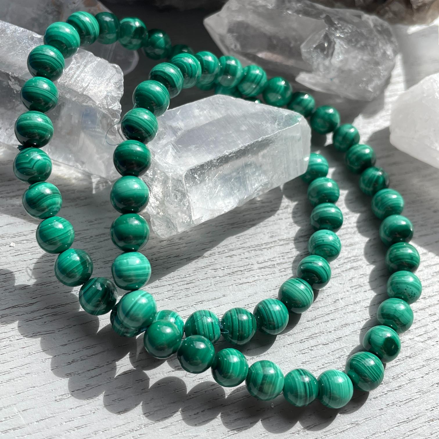 Malachite Beads Bracelet 6mm