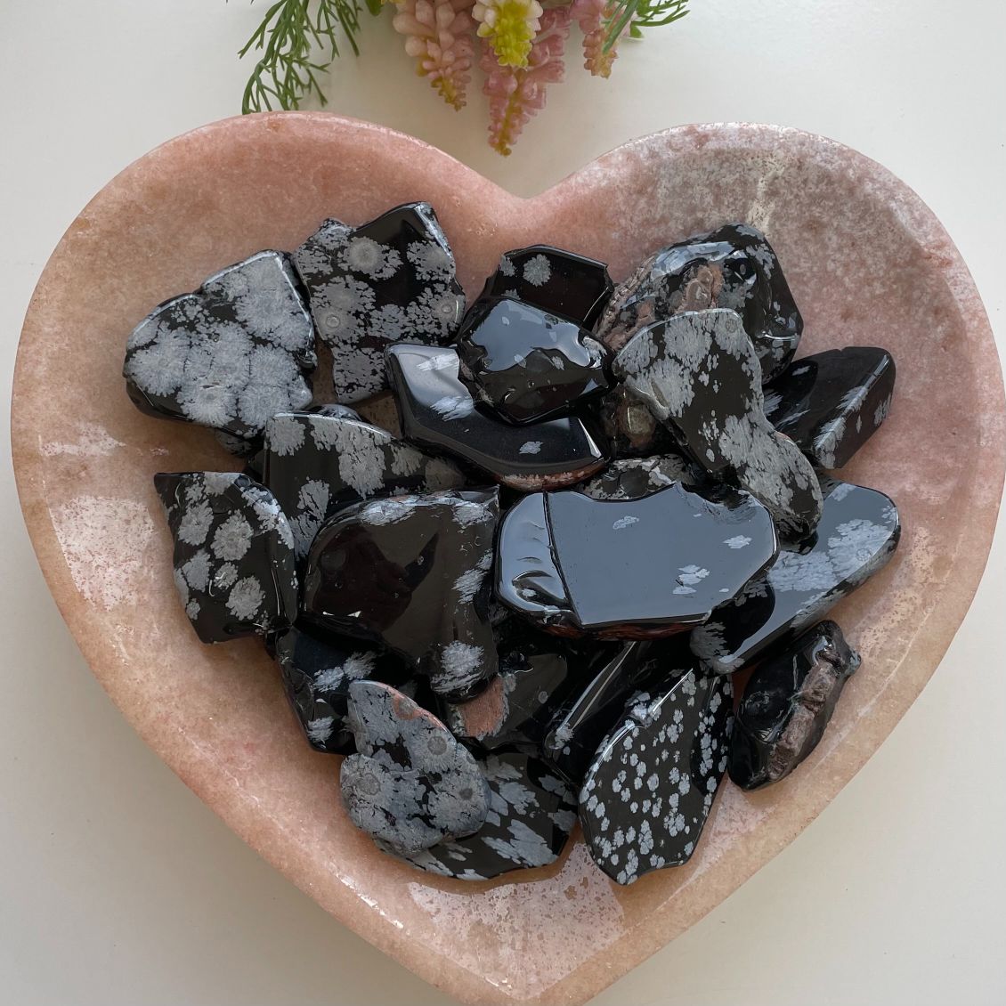 Polished Slabs - Snowflake Obsidian - 500g(15-25)pc