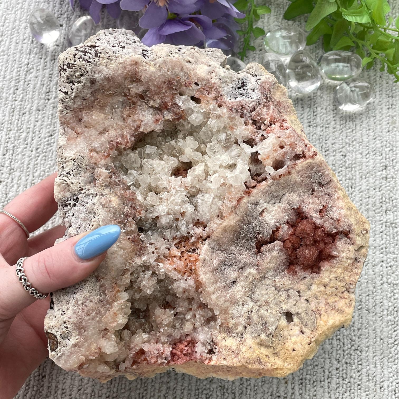 Pink Amethyst Druzy Rough Freeform