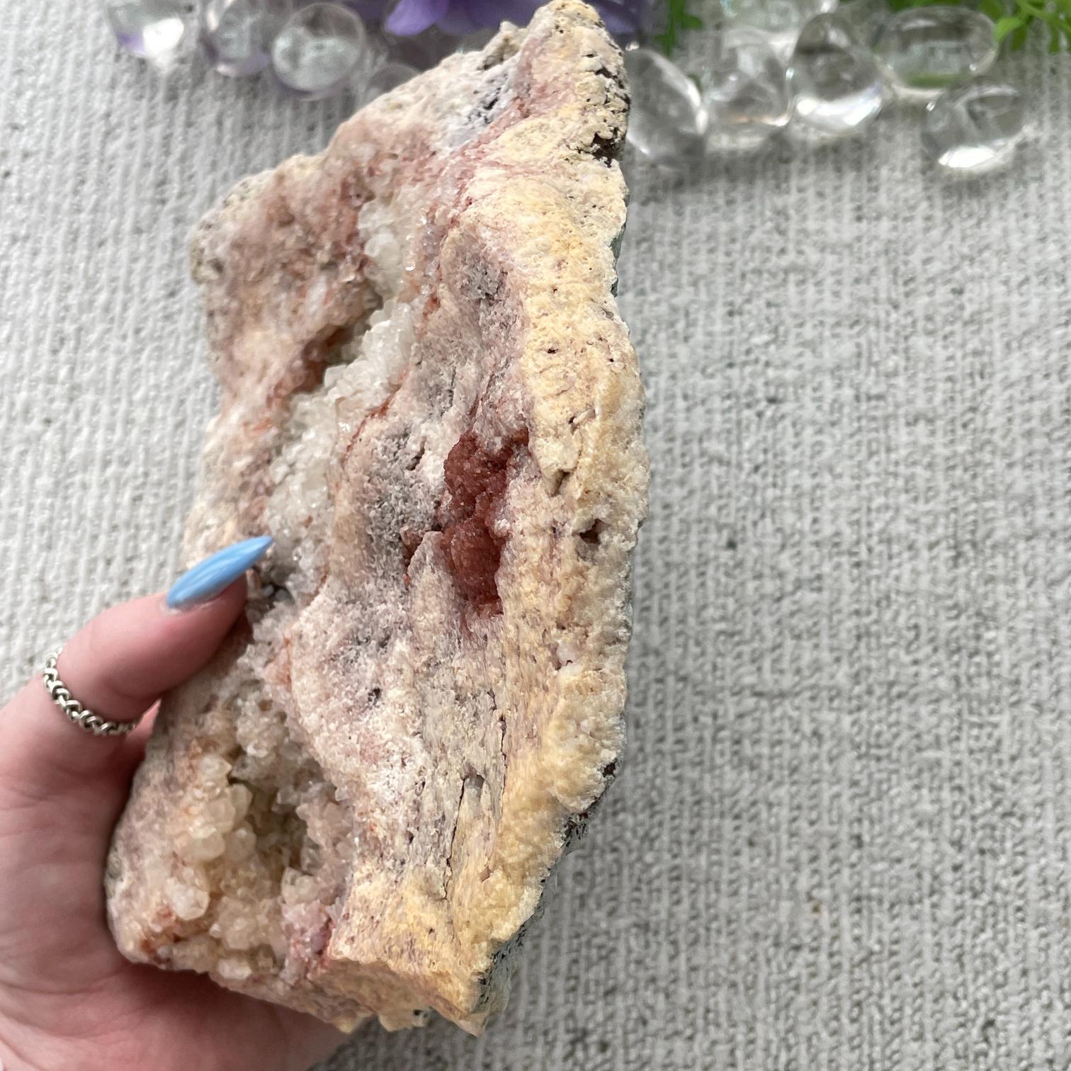 Pink Amethyst Druzy Rough Freeform