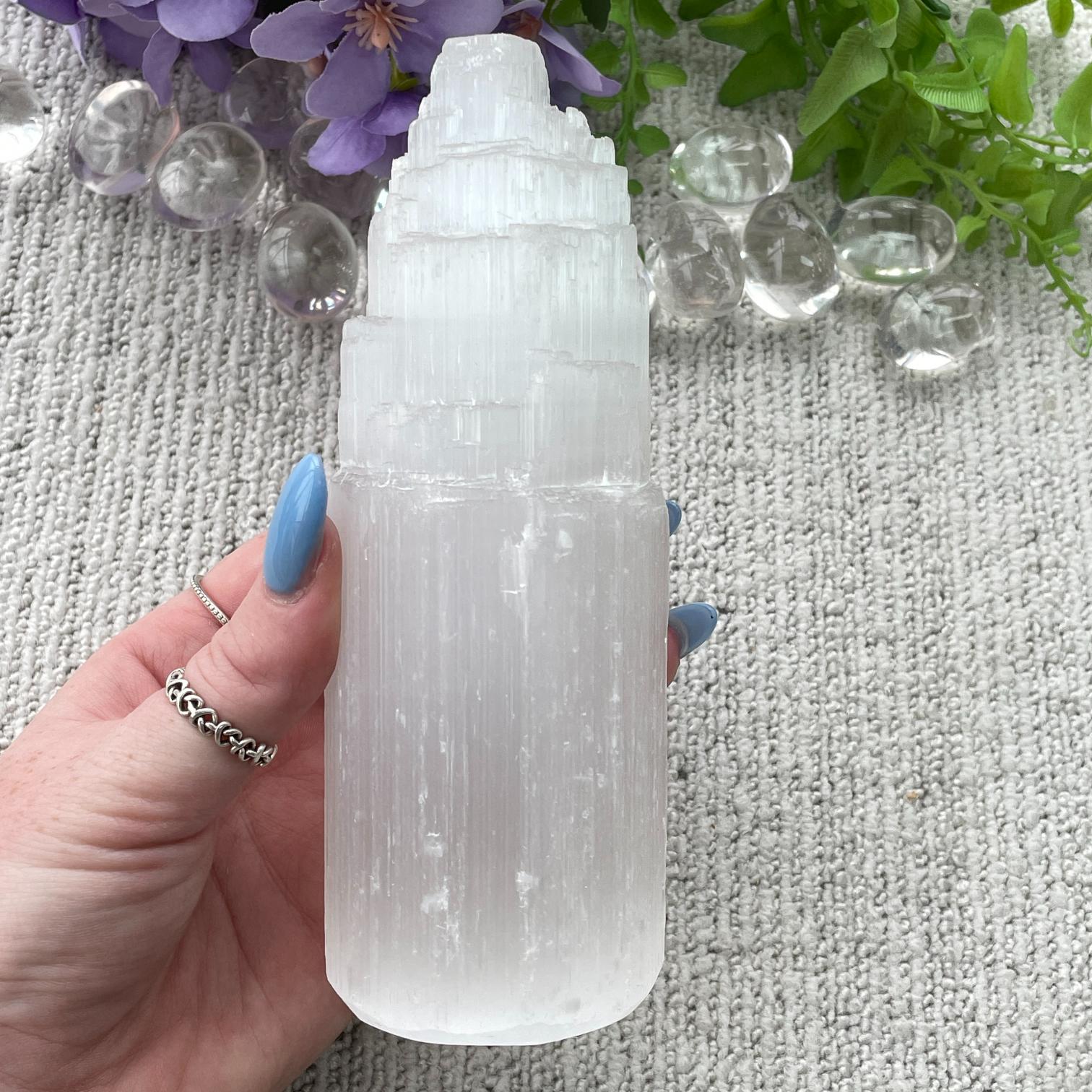 Selenite Tower 15cm